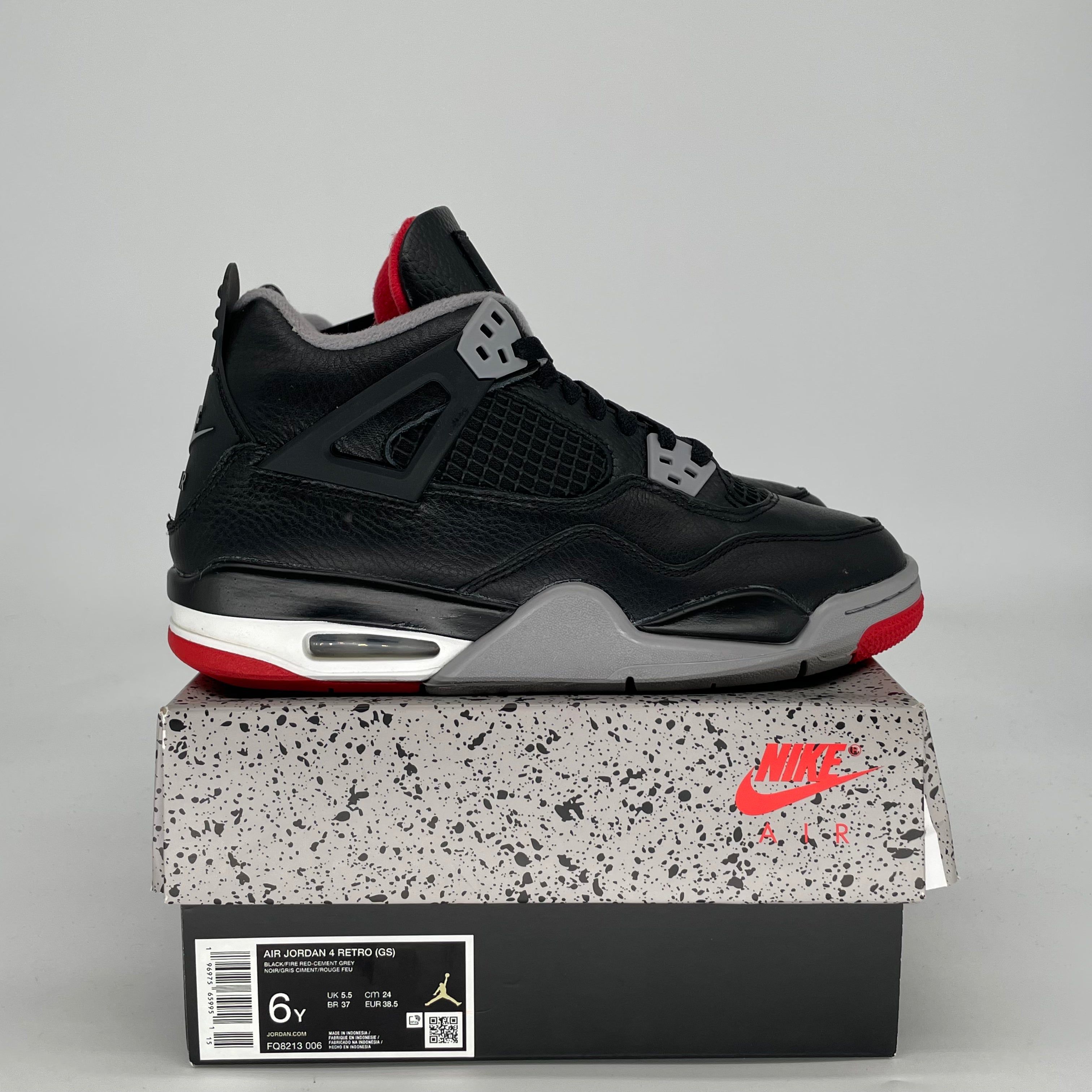 AIR JORDAN 4 BRED REIMAGINED FQ8213-006 SIZE 6/7.5W