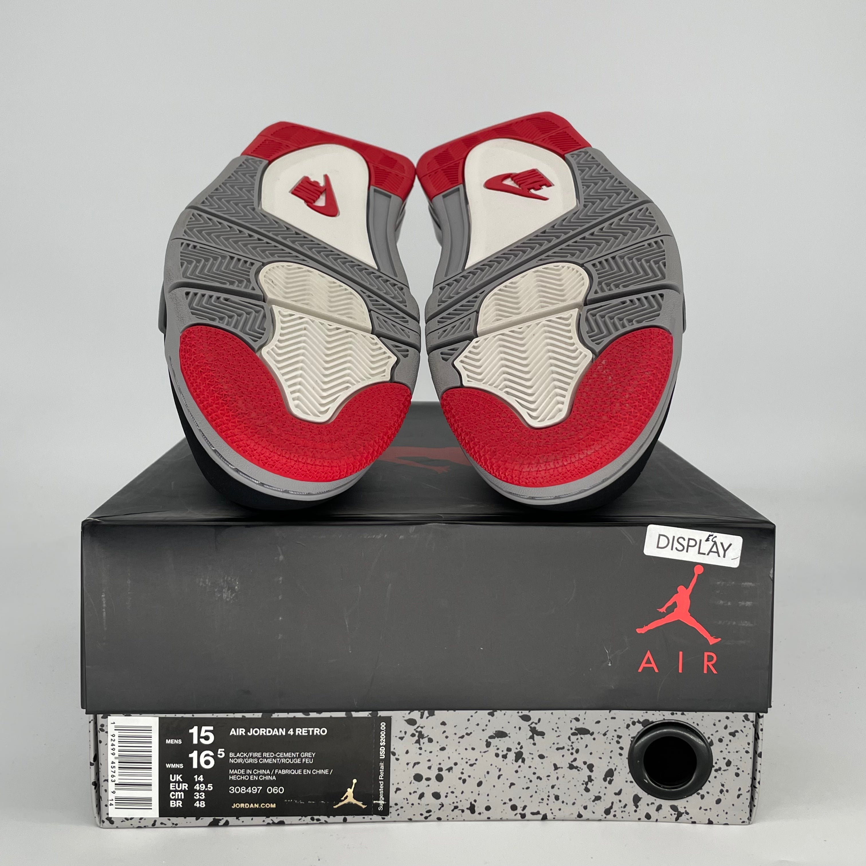 AIR JORDAN 4 BRED 2019 308497-060 SIZE 15/16.5W