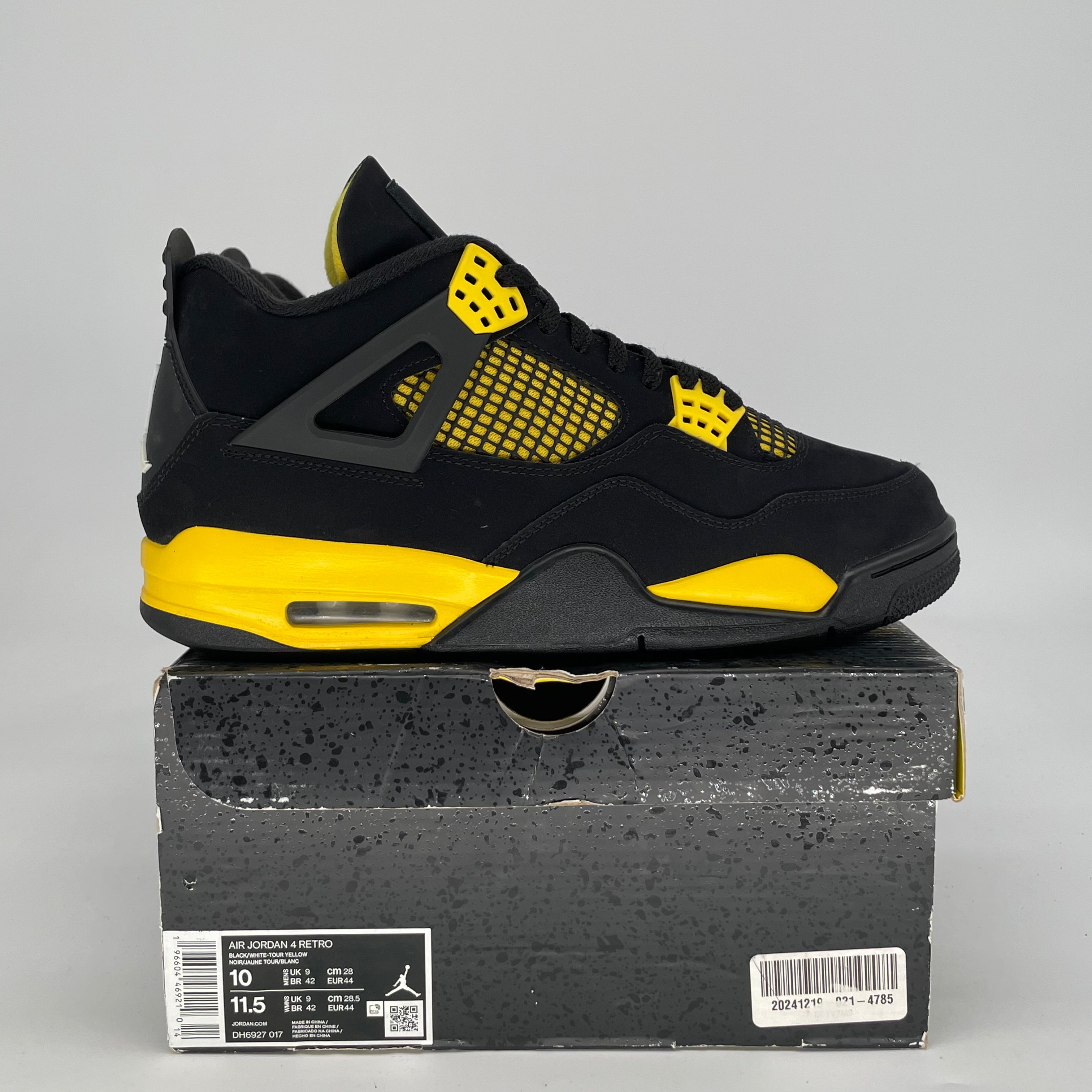AIR JORDAN 4 THUNDER DH6927-017 SIZE 10/11.5W