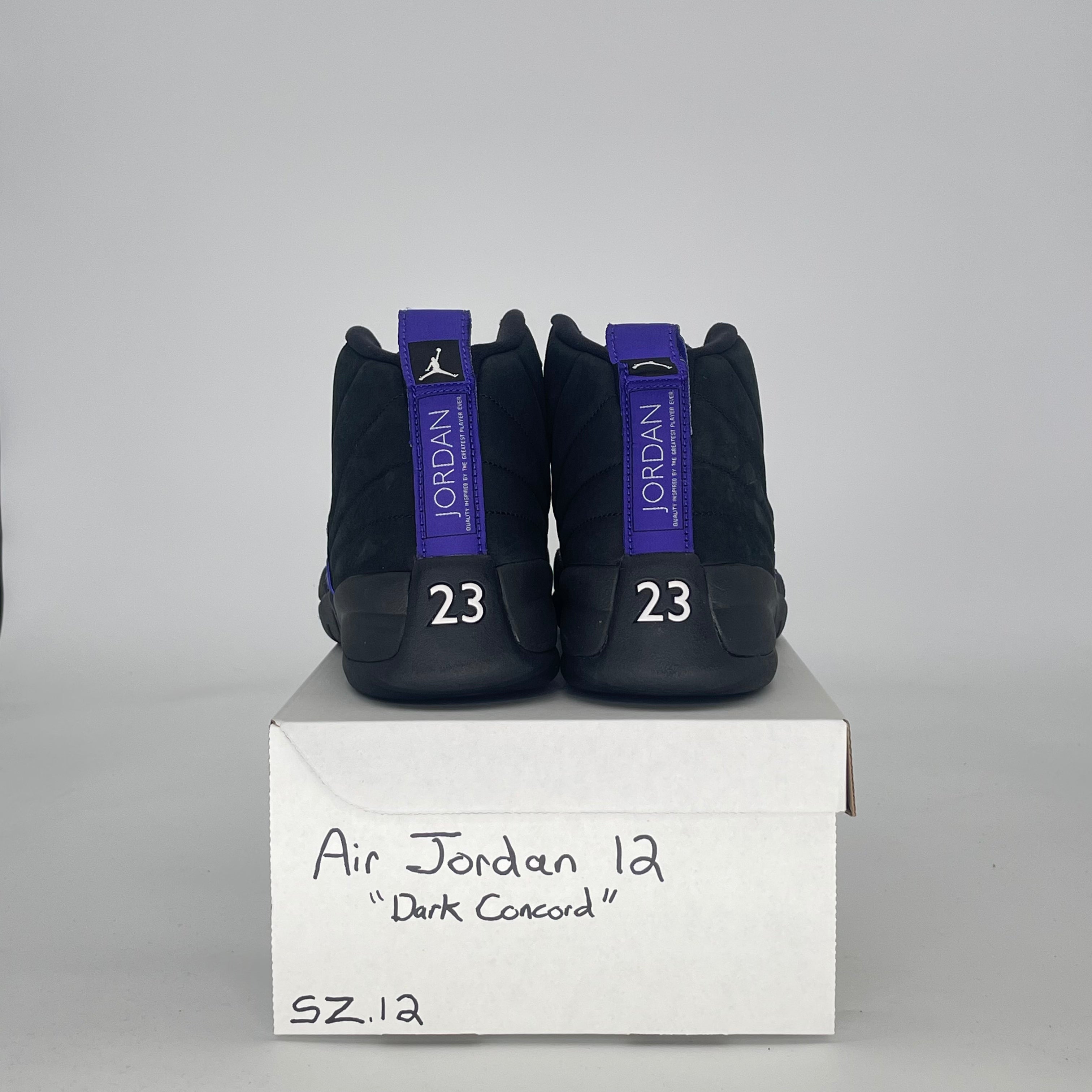 AIR JORDAN 12 BLACK DARK CONCORD CT8013-005 SIZE 12/13.5W