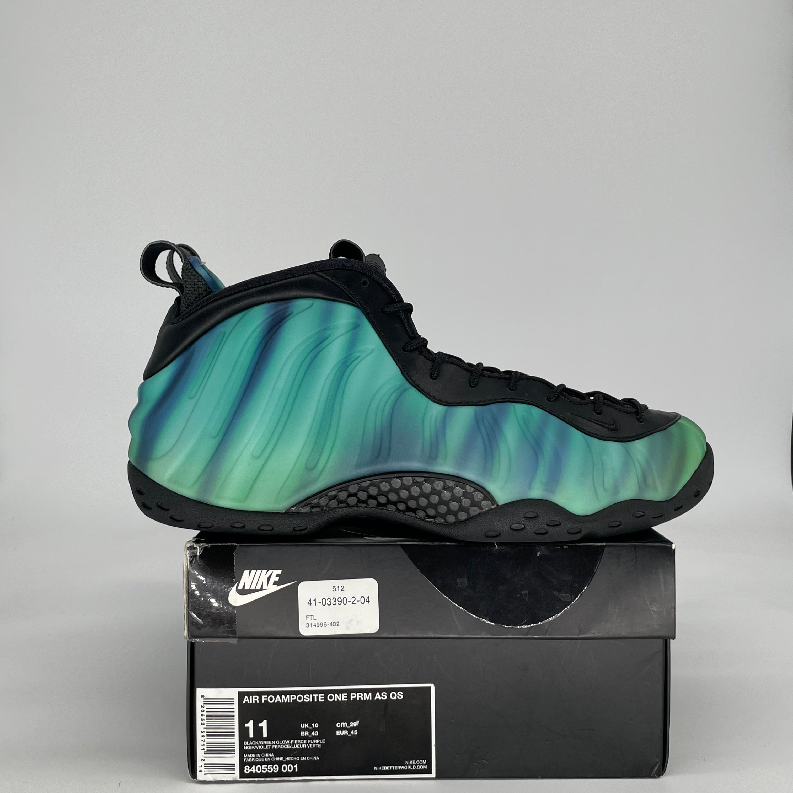 NIKE AIR FOAMPOSITE ONE NORTHERN LIGHTS 840559-001 SIZE 11/12.5W