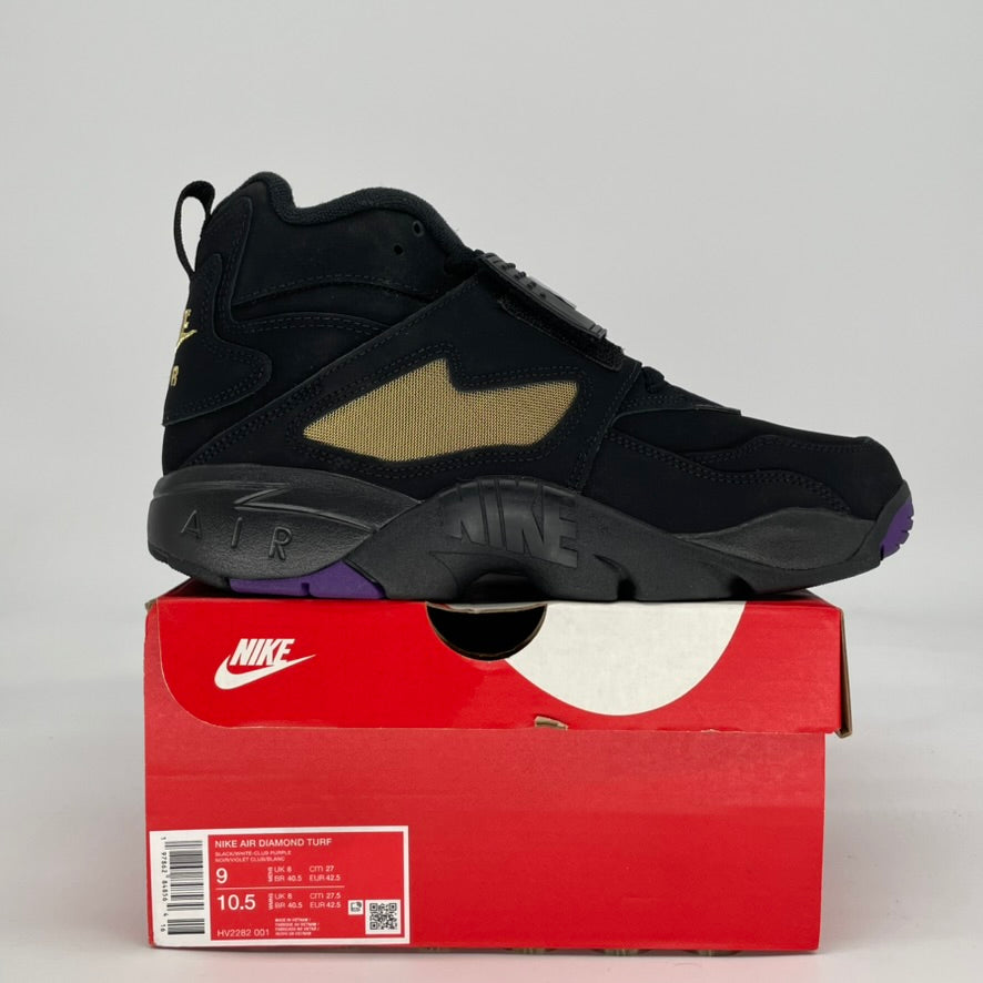 NIKE AIR DIAMOND TURF RAVENS HV2282-001 SIZE9/10.5W