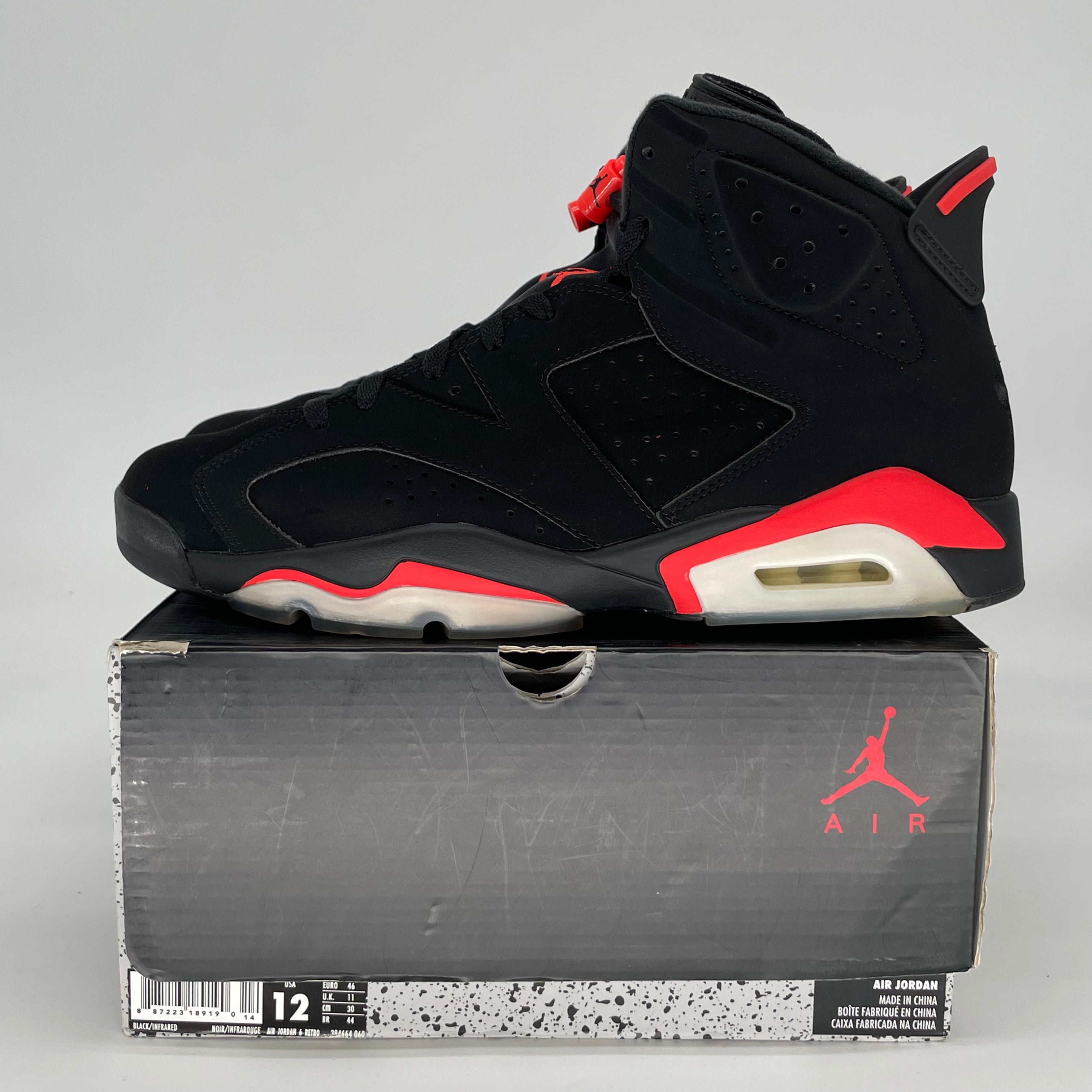 AIR JORDAN 6 BLACK INFRARED 384664-060 SIZE 12/13.5W