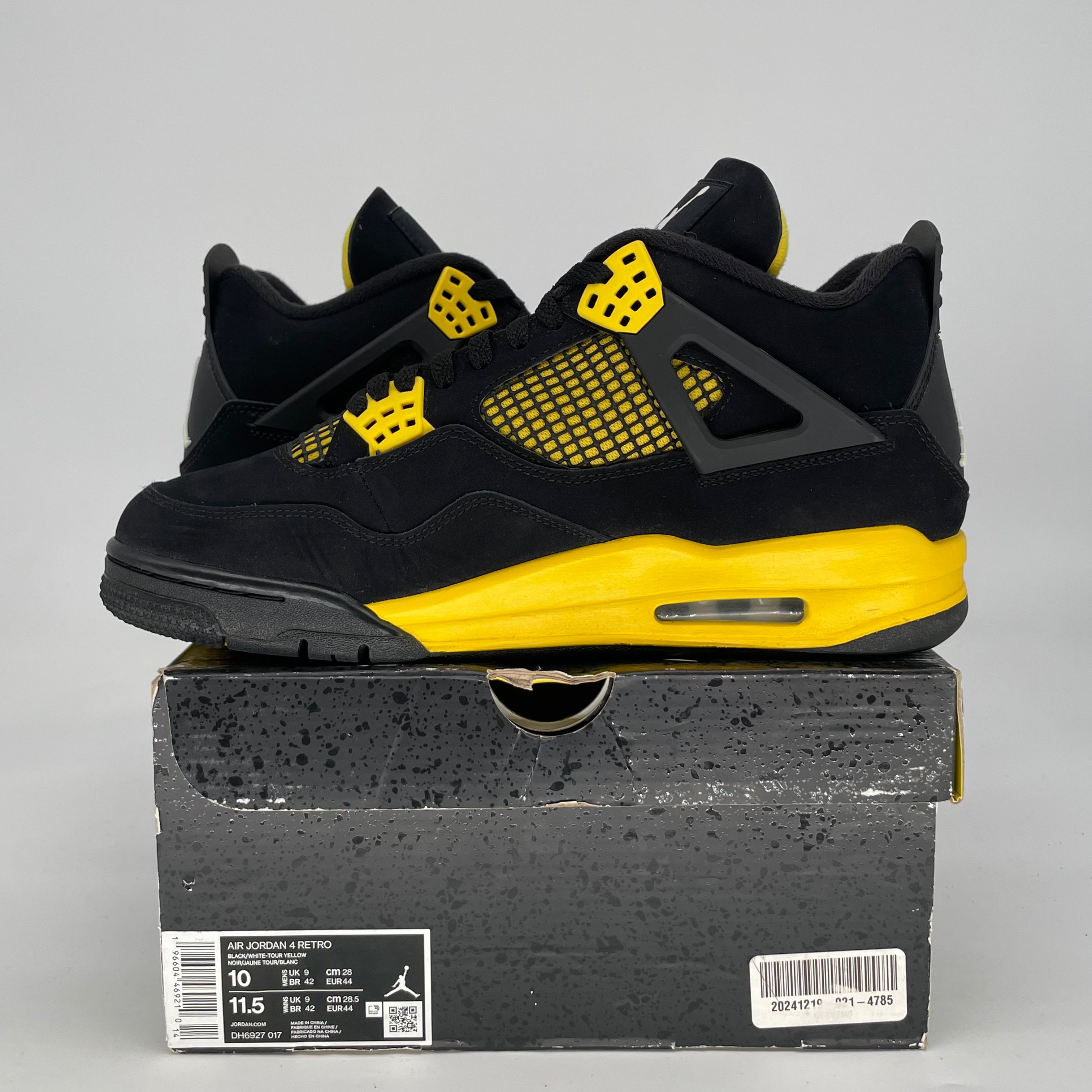 AIR JORDAN 4 THUNDER DH6927-017 SIZE 10/11.5W