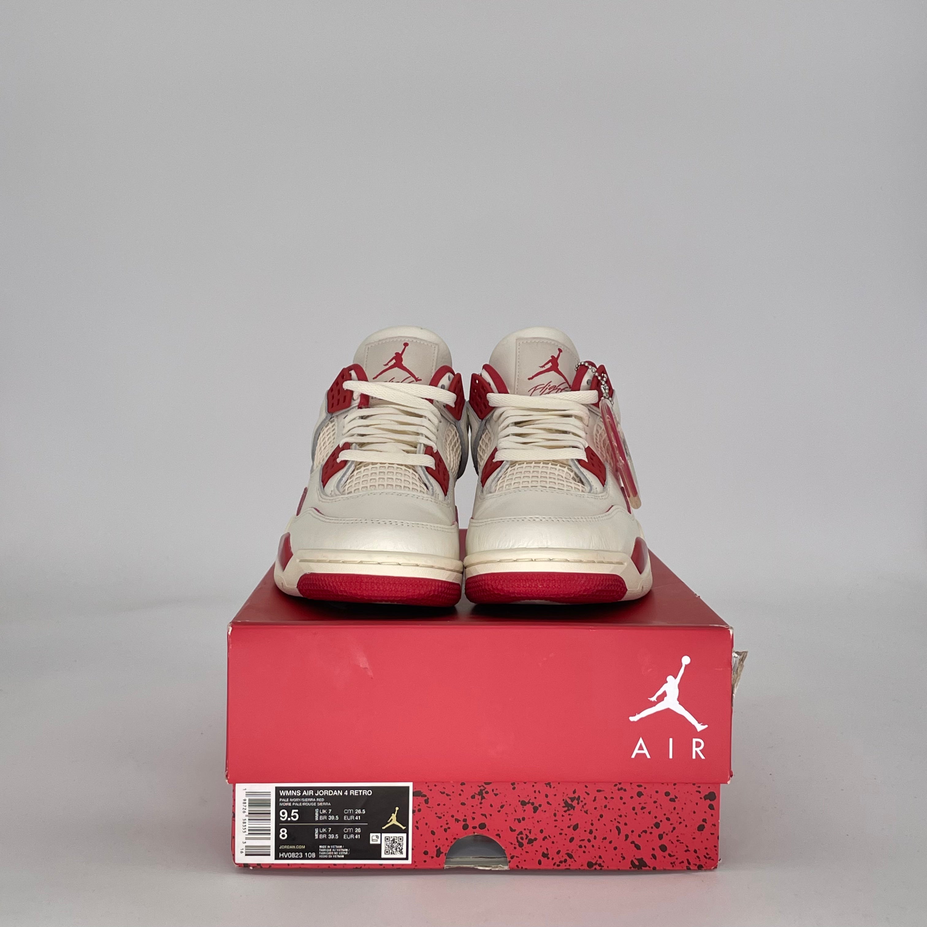 AIR JORDAN 4 VALENTINES DAY SIERRA RED HV0823-108 SIZE 8/9.5W