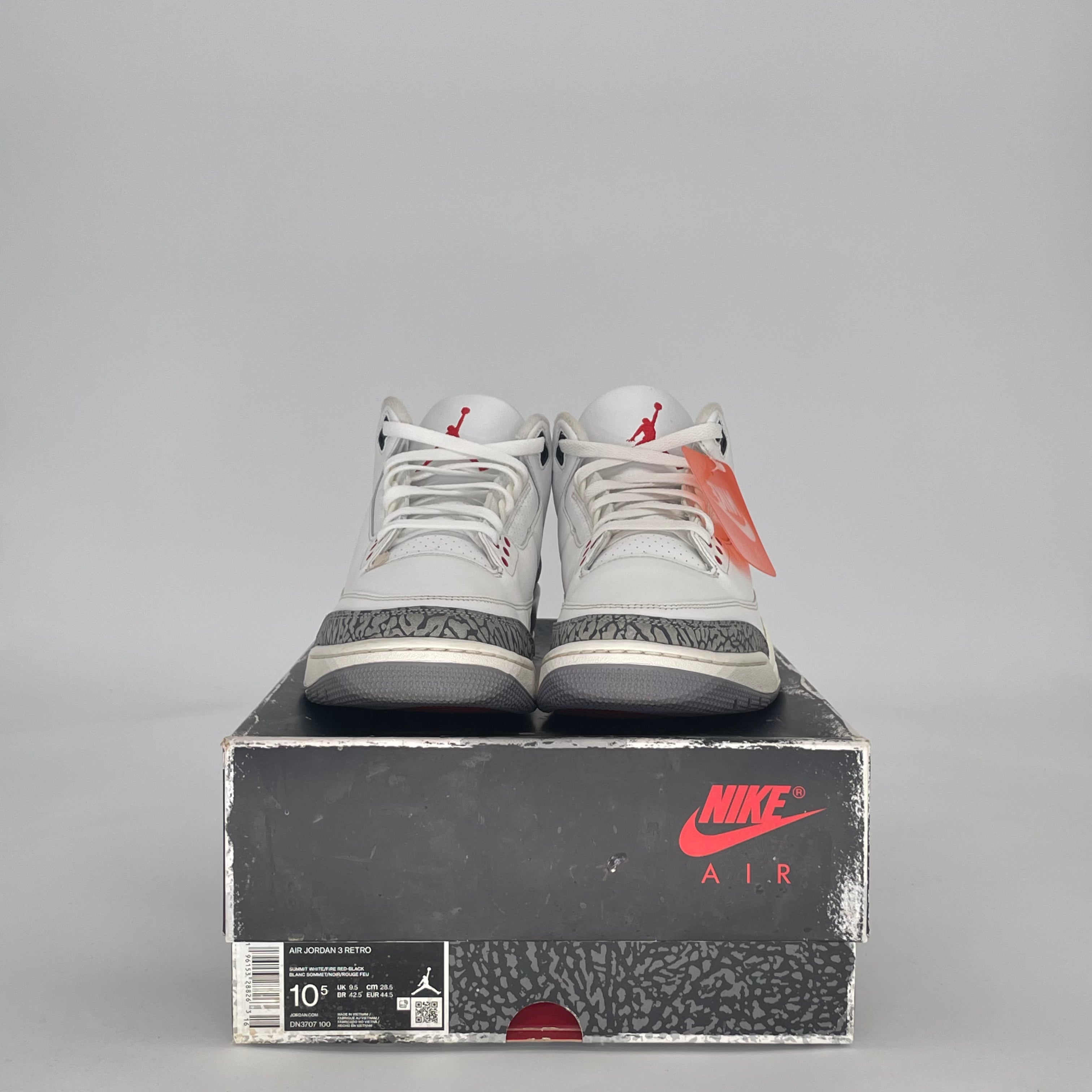 AIR JORDAN 3 WHITE CEMENT REIMAGINED DN3707-100 SIZE 10.5/12W