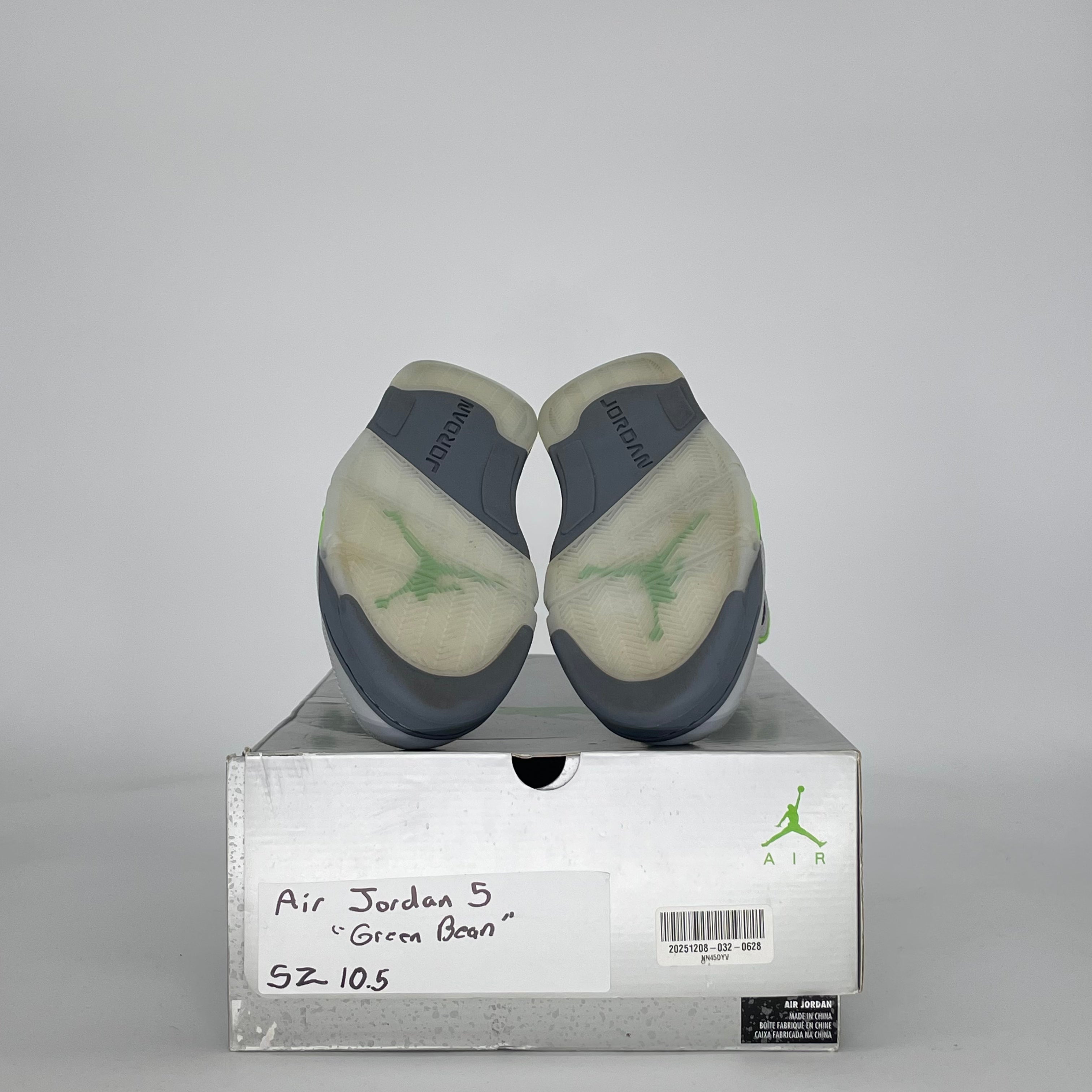 AIR JORDAN 5 GREEN BEAN DM9014-003 SIZE 10.5/12W