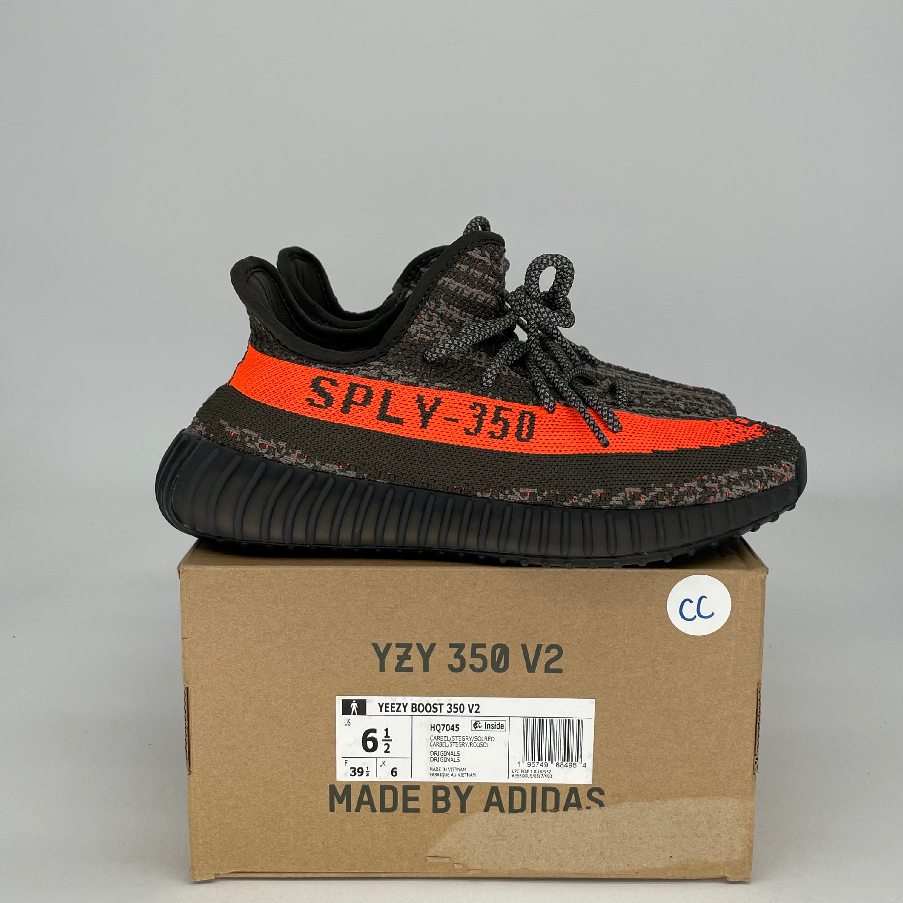 ADIDAS YEEZY 350 V2 CARBON BELUGA HQ7045 SIZE 6.5/8W