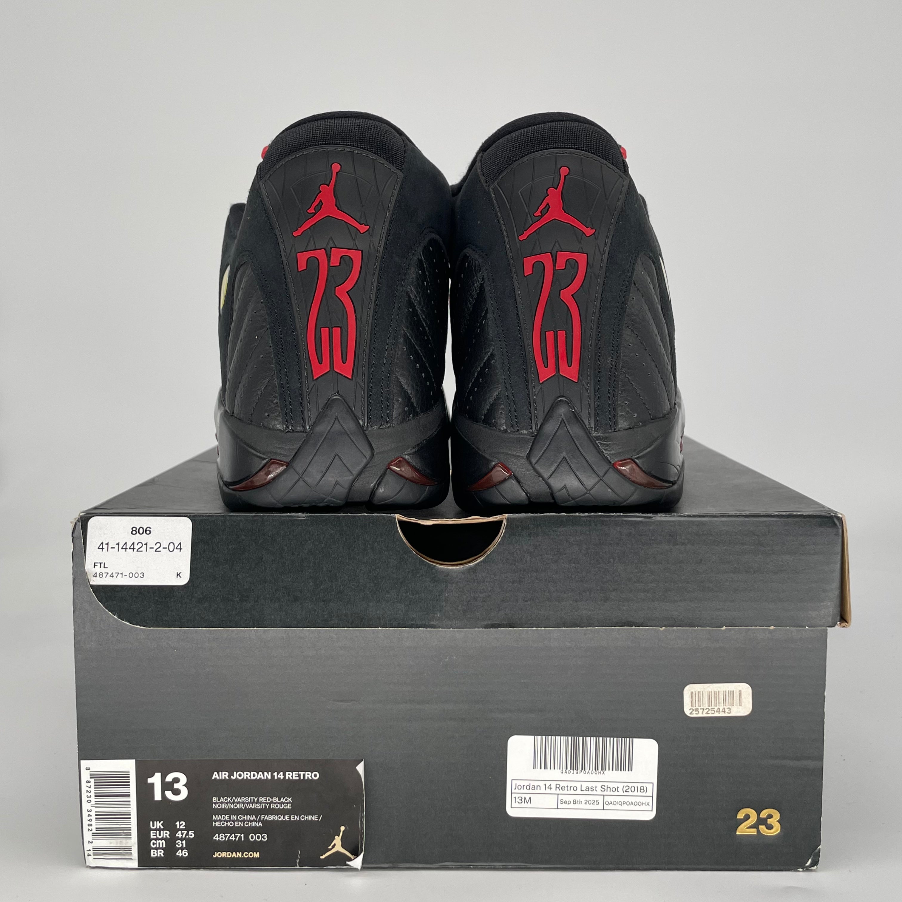 AIR JORDAN 14 LAST SHOT 487471-003 SIZE 13/14.5W