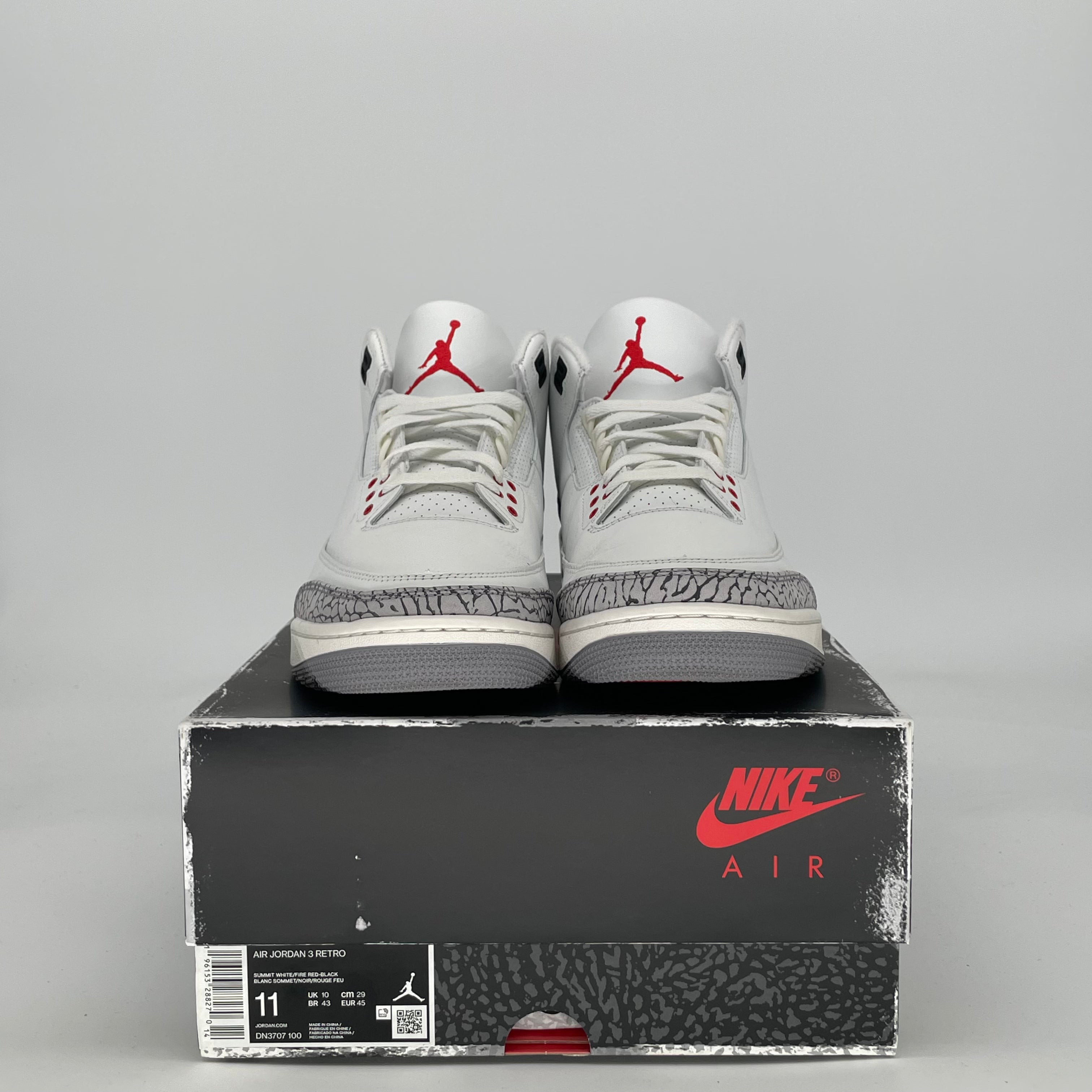 AIR JORDAN 3 WHITE CEMENT REIMAGINED DN3707-100 SIZE 11/12.5W
