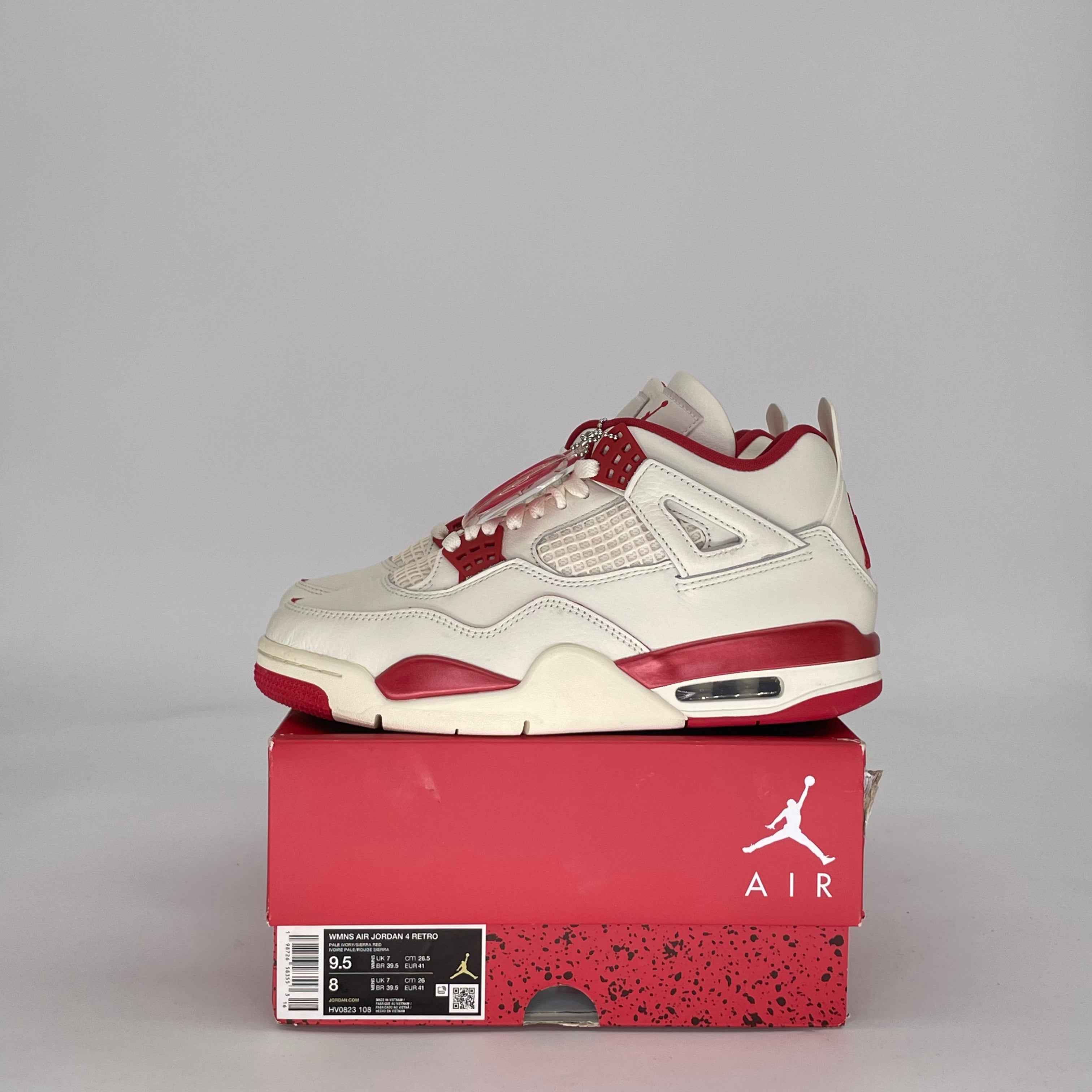 AIR JORDAN 4 VALENTINES DAY SIERRA RED HV0823-108 SIZE 8/9.5W