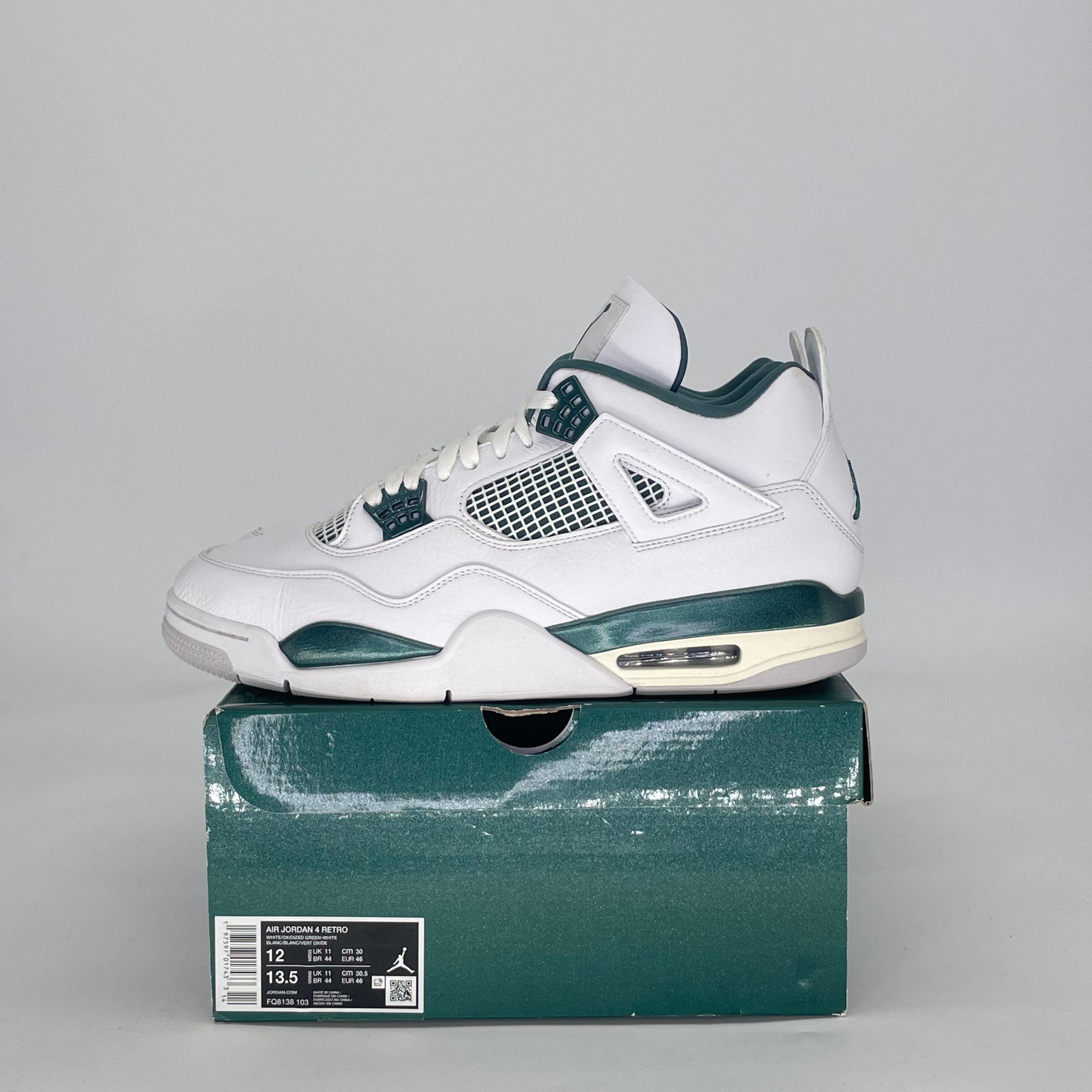 AIR JORDAN 4 OXIDIZED GREEN FQ8138-103 SIZE 12/13.5W