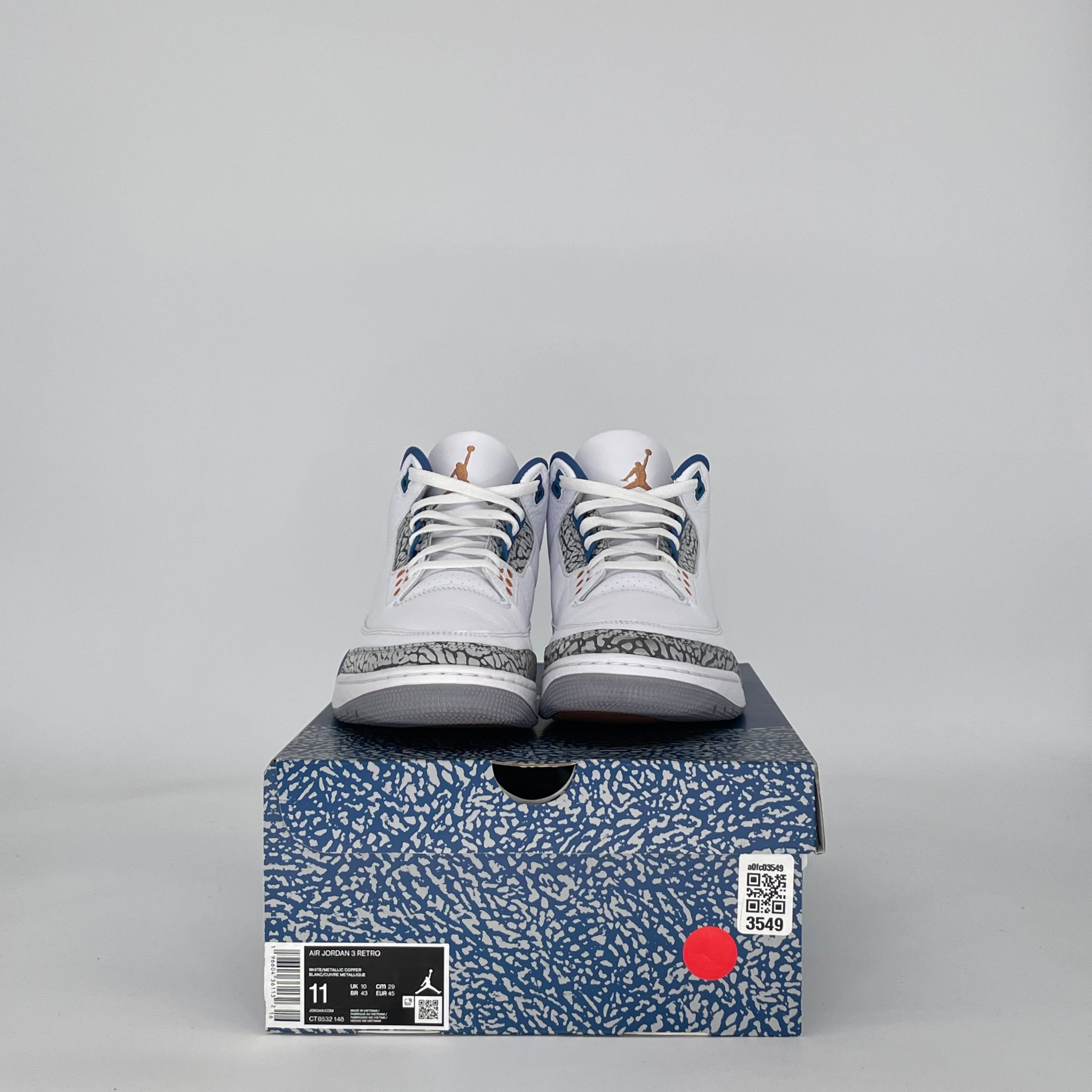 AIR JORDAN 3 WIZARDS CT8532-148 SIZE 11/12.5W