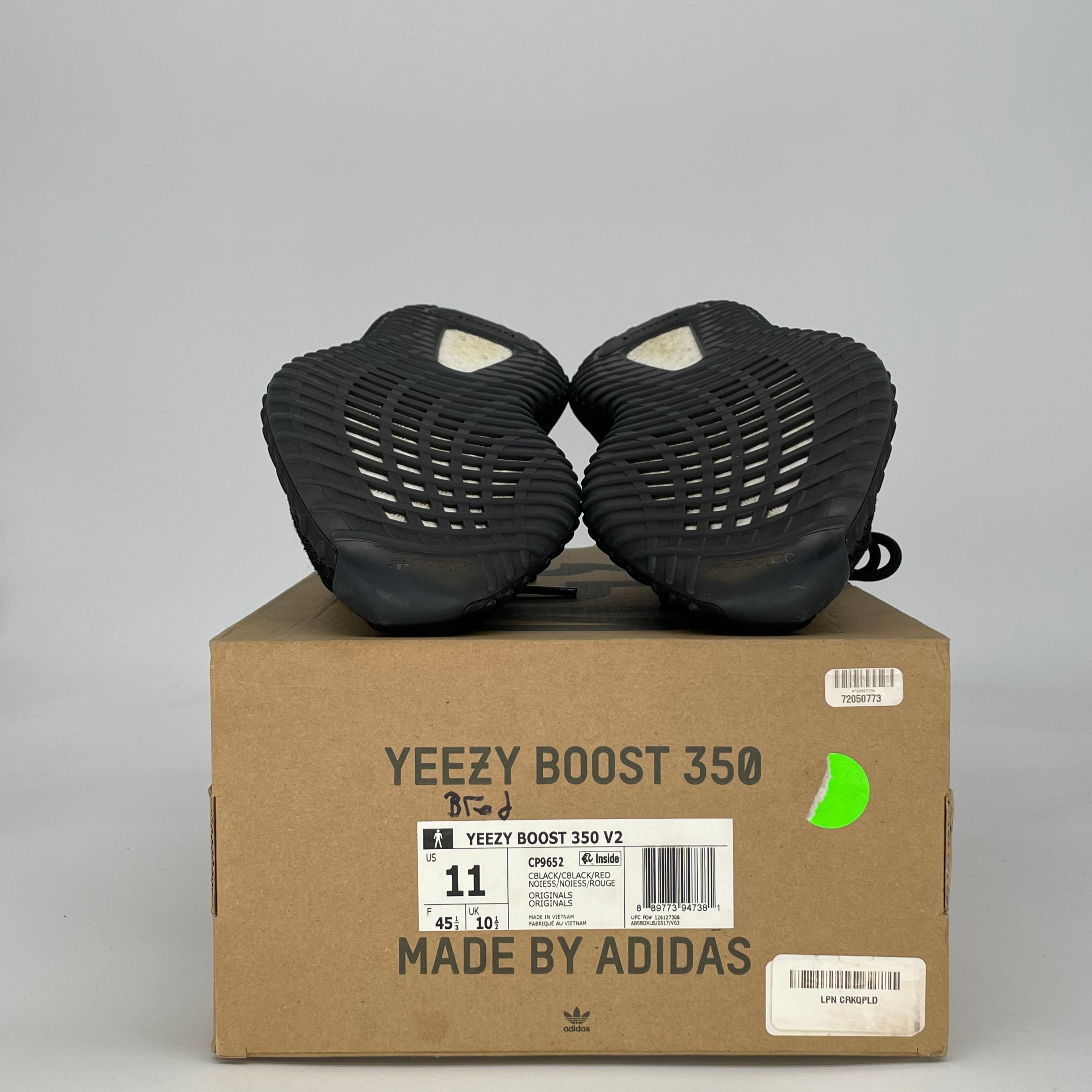 ADIDAS YEEZY BOOST 350 V2 BLACK RED CP9652 SIZE 11/12.5W