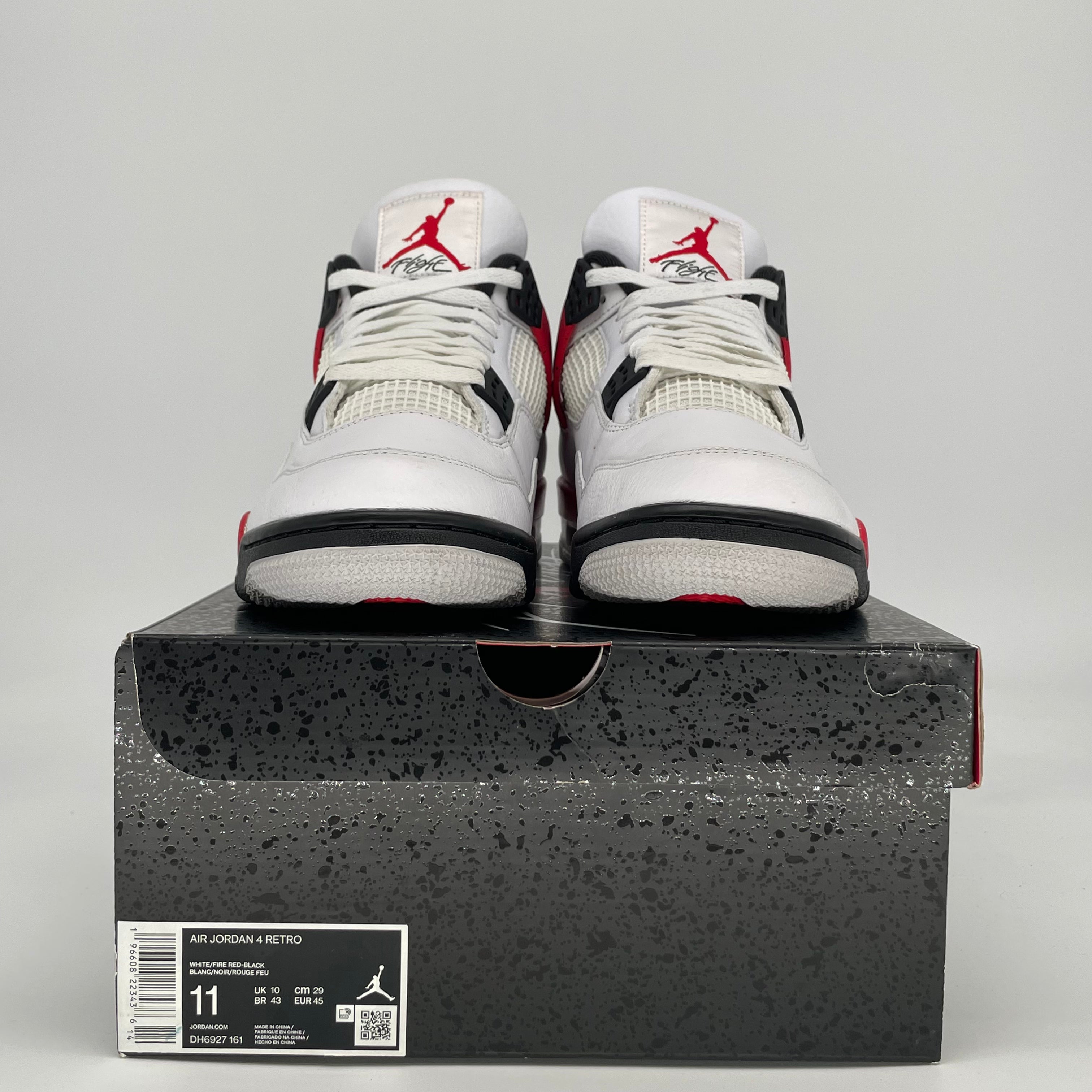 AIR JORDAN 4 RED CEMENT DH6927-161 SIZE 11/12.5W