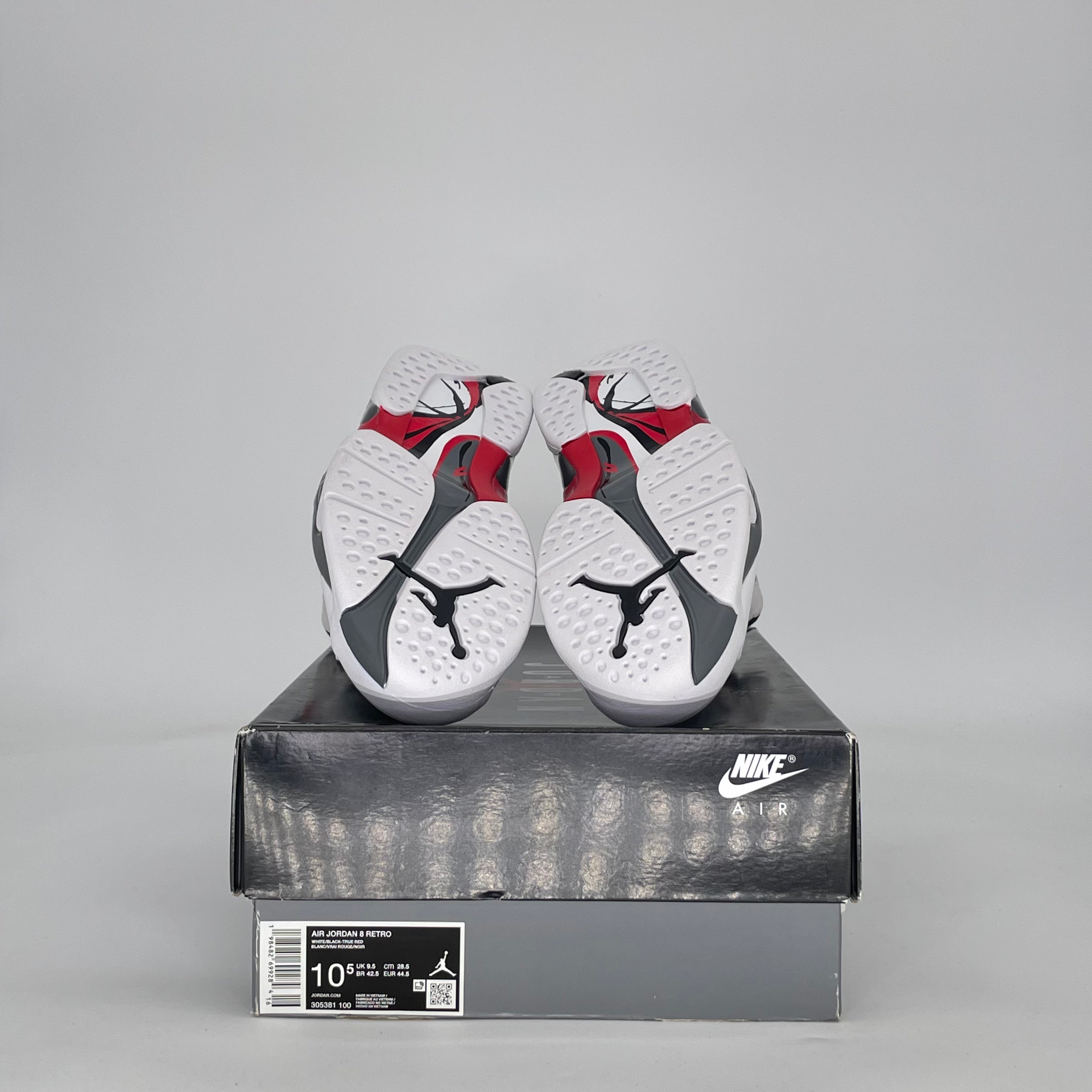 AIR JORDAN 8 WHITE TRUE RED (2025) 305381-100 SIZE 10.5/12W