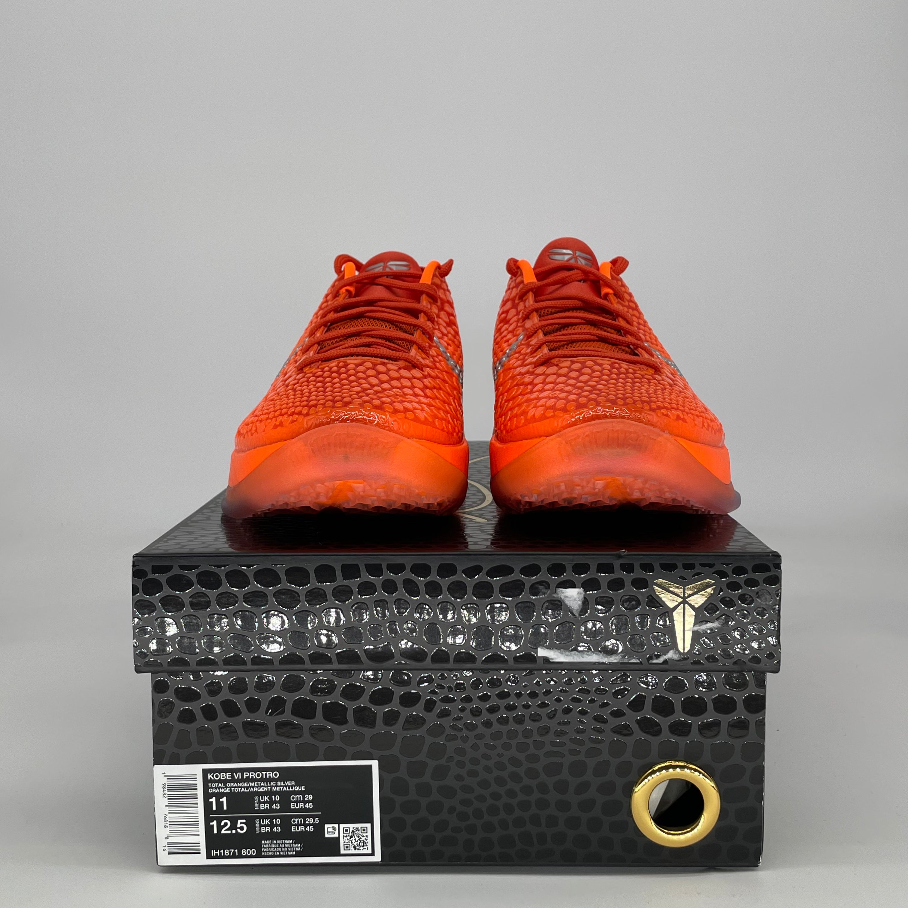 NIKE KOBE 6 PROTRO TOTAL ORANGE IH1871-800 SIZE 11/12.5W