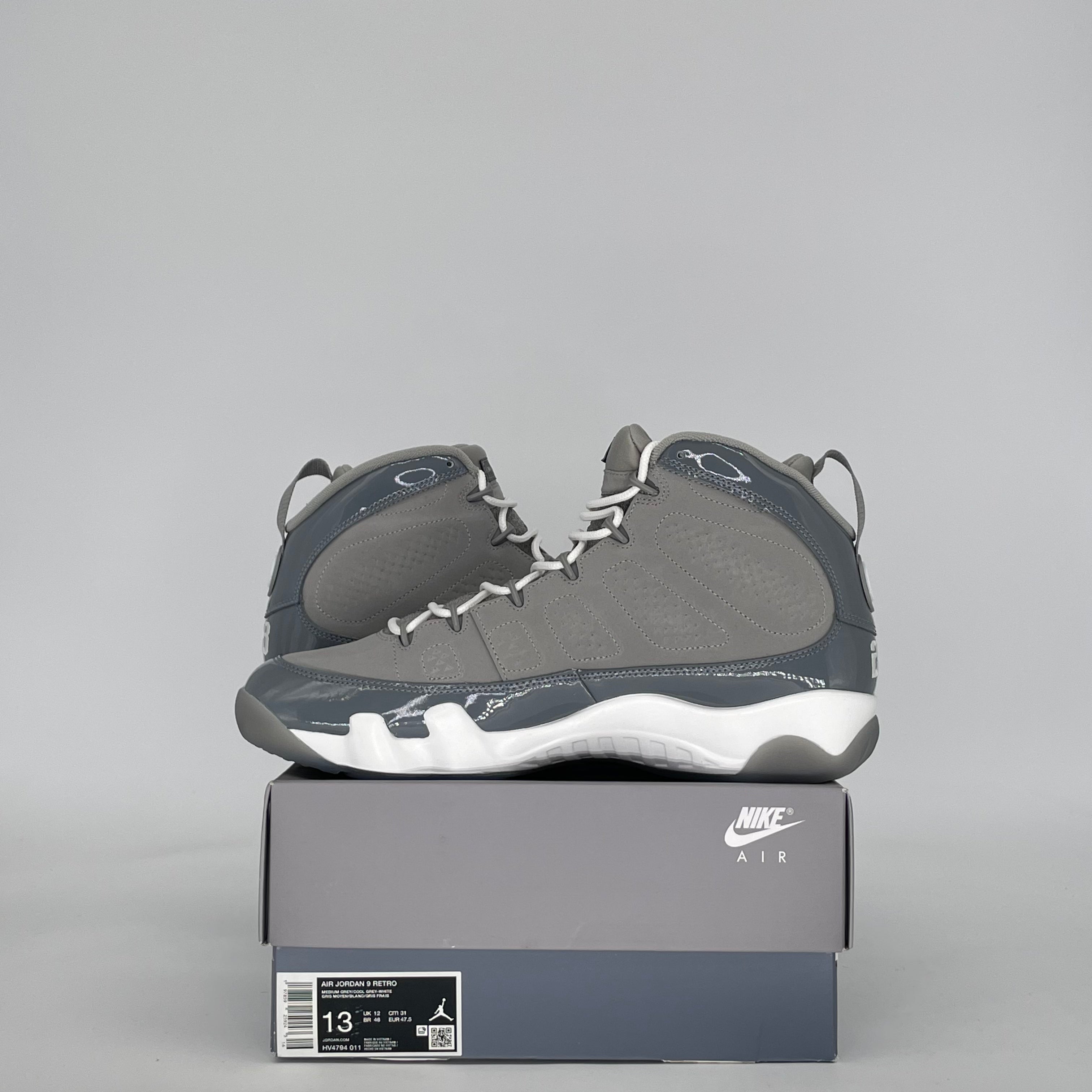 AIR JORDAN 9 COOL GREY HV4794-011 SIZE 13/14.5W