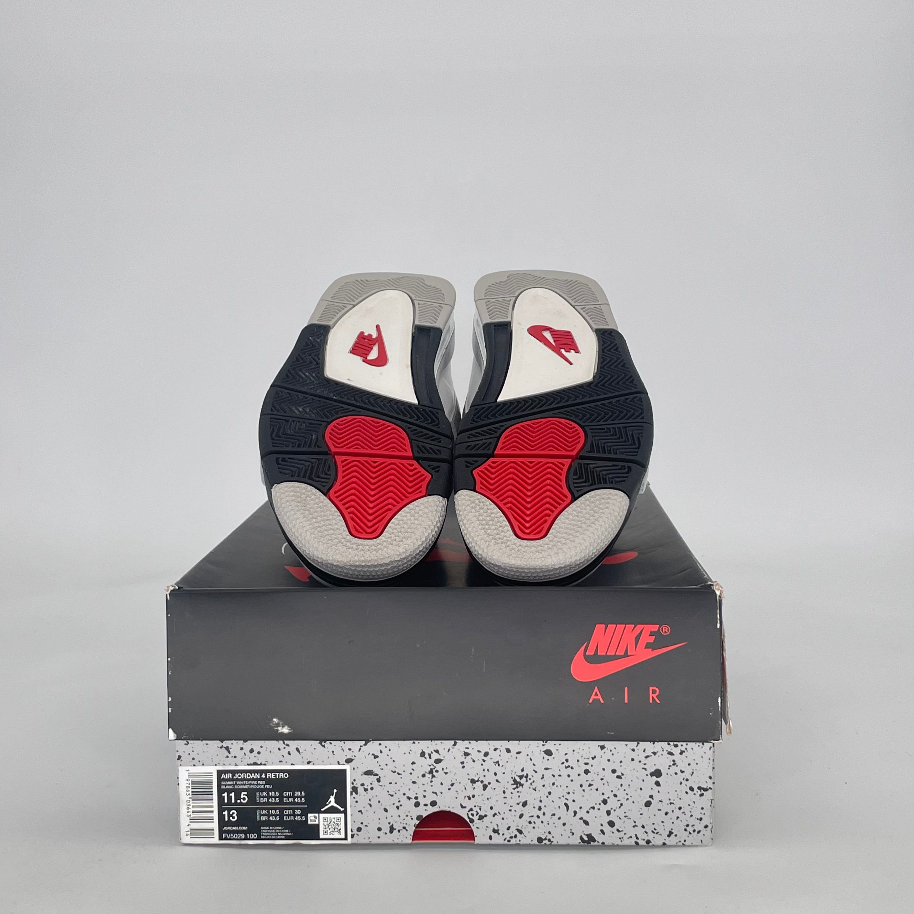 AIR JORDAN 4 WHITE CEMENT FV5029-100 SIZE 11.5/13W