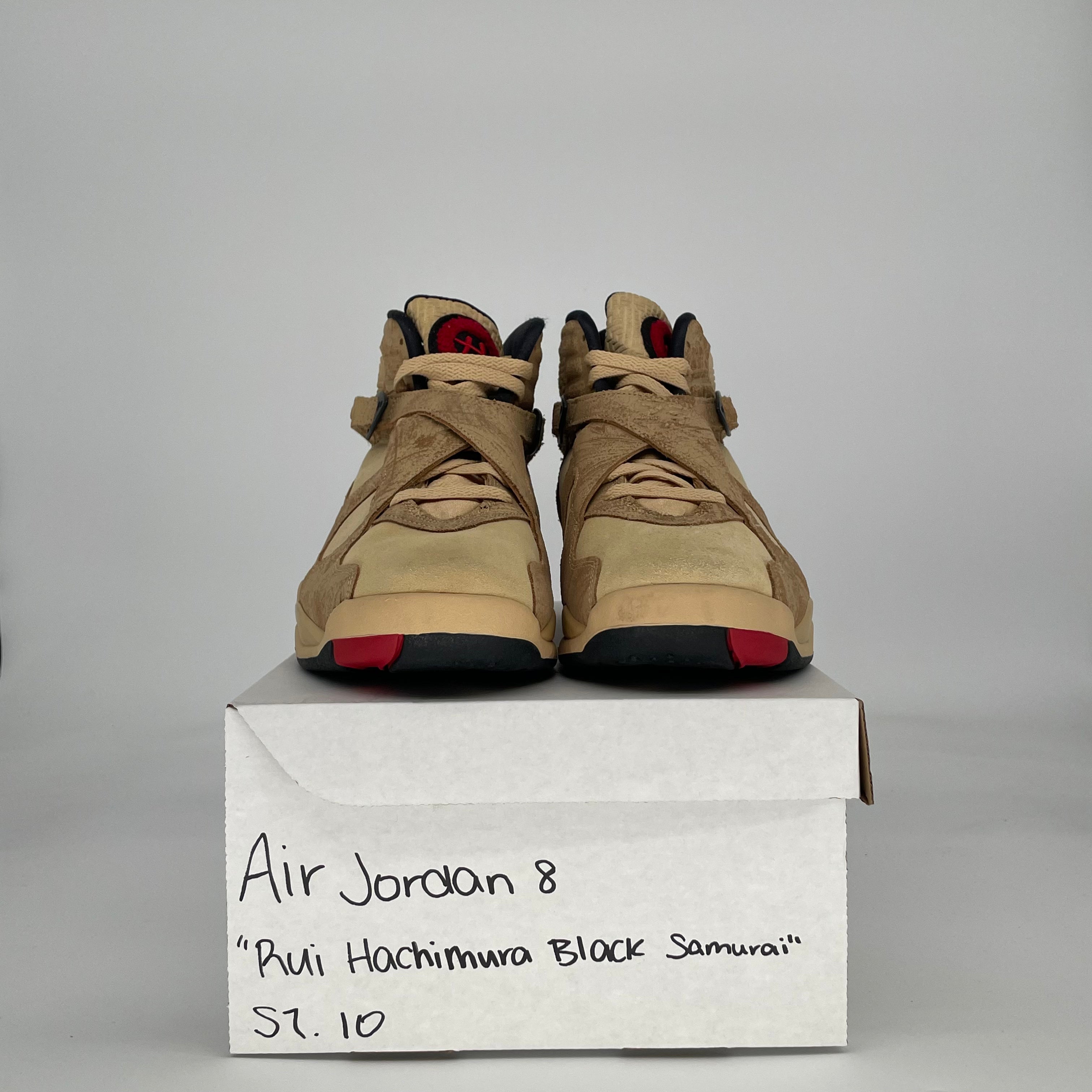 AIR JORDAN 8 RUI HACHIMURA BLACK SAMURAI DO2496-700 SIZE 10/11.5W