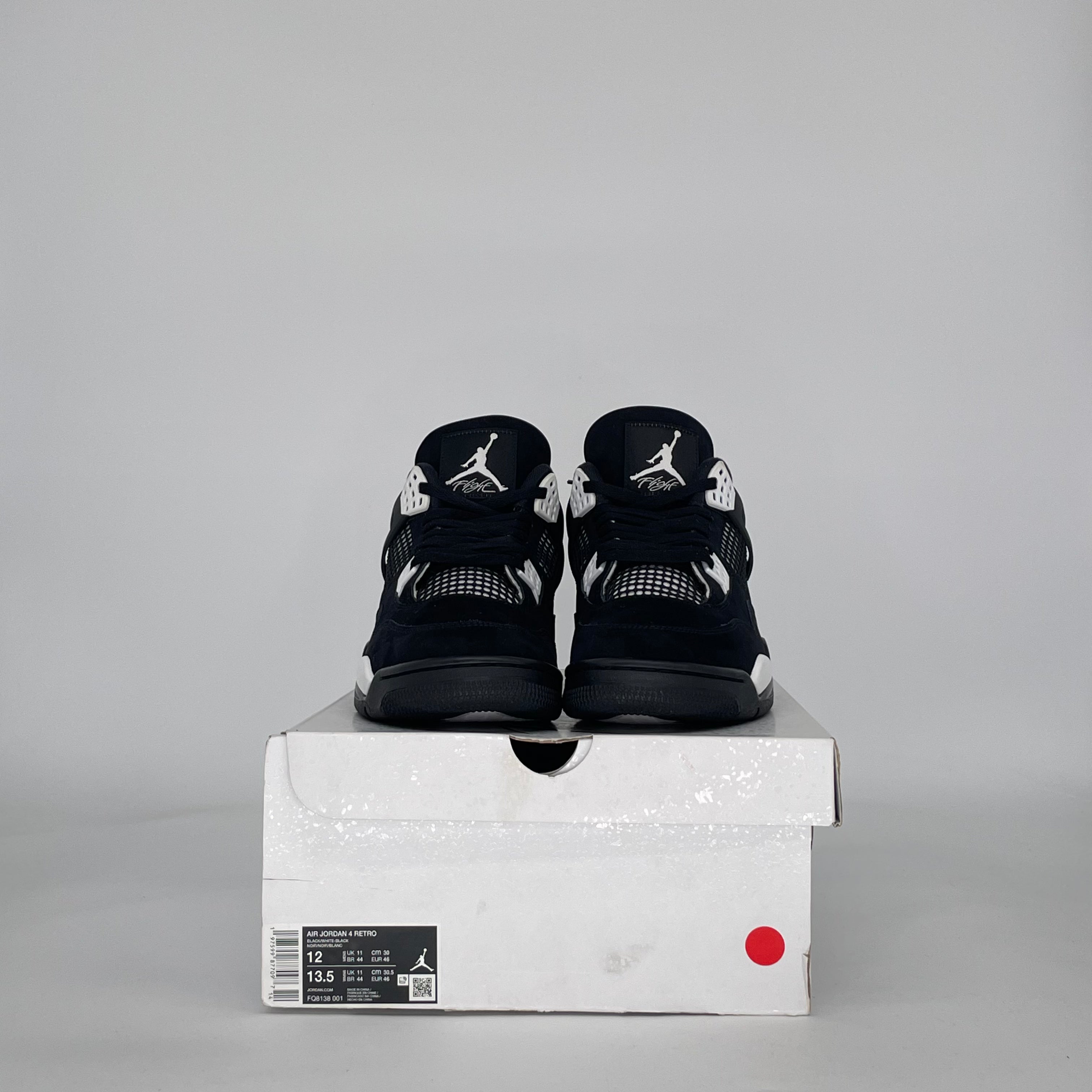 AIR JORDAN 4 WHITE THUNDER FQ8138-001 SIZE 12/13.5W