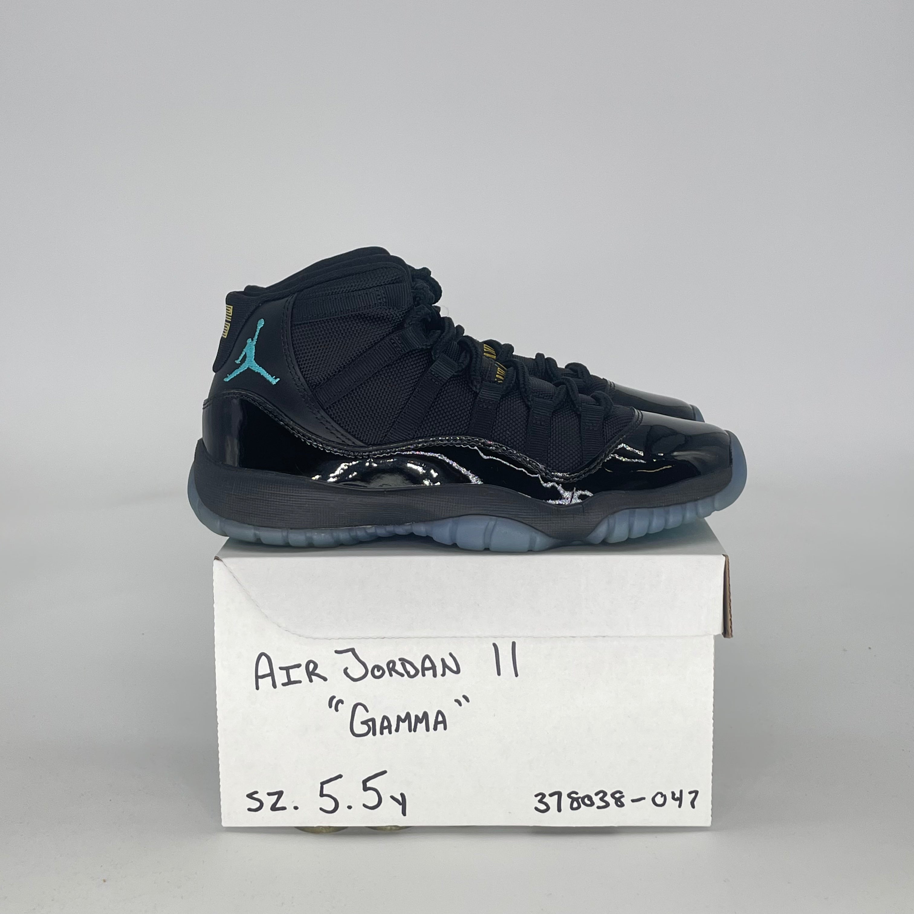 AIR JORDAN 11 GAMMA BLUE 378038-047 SIZE 5.5/7W GS