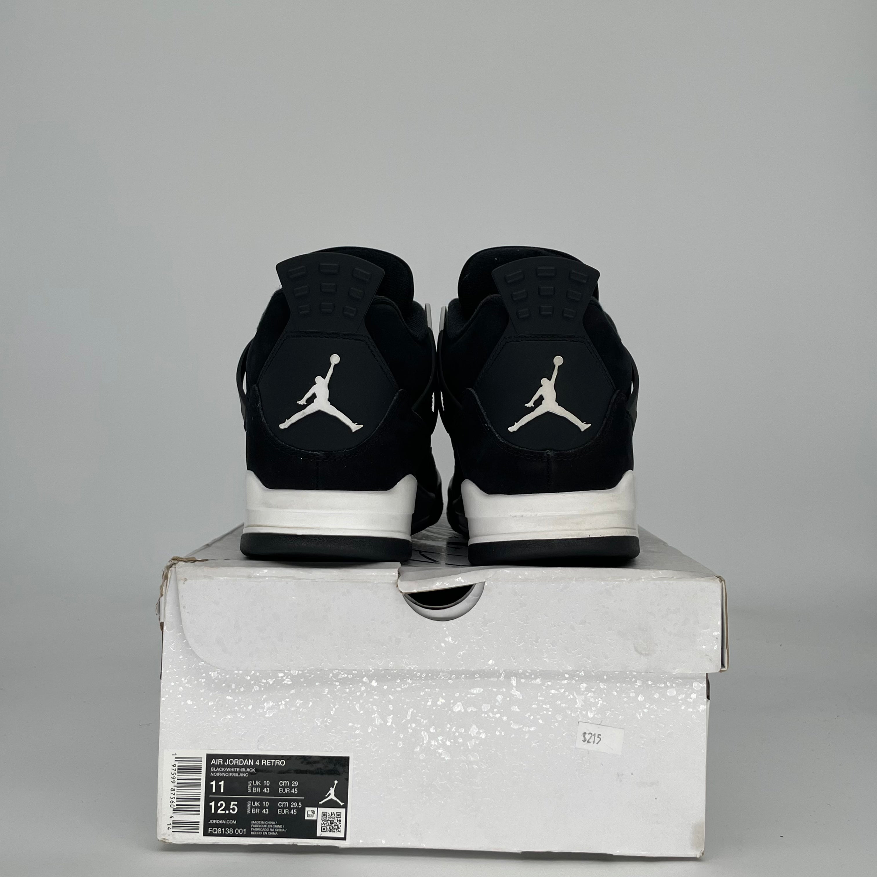 AIR JORDAN 4 WHITE THUNDER FQ8138-001 SIZE 11/12.5W