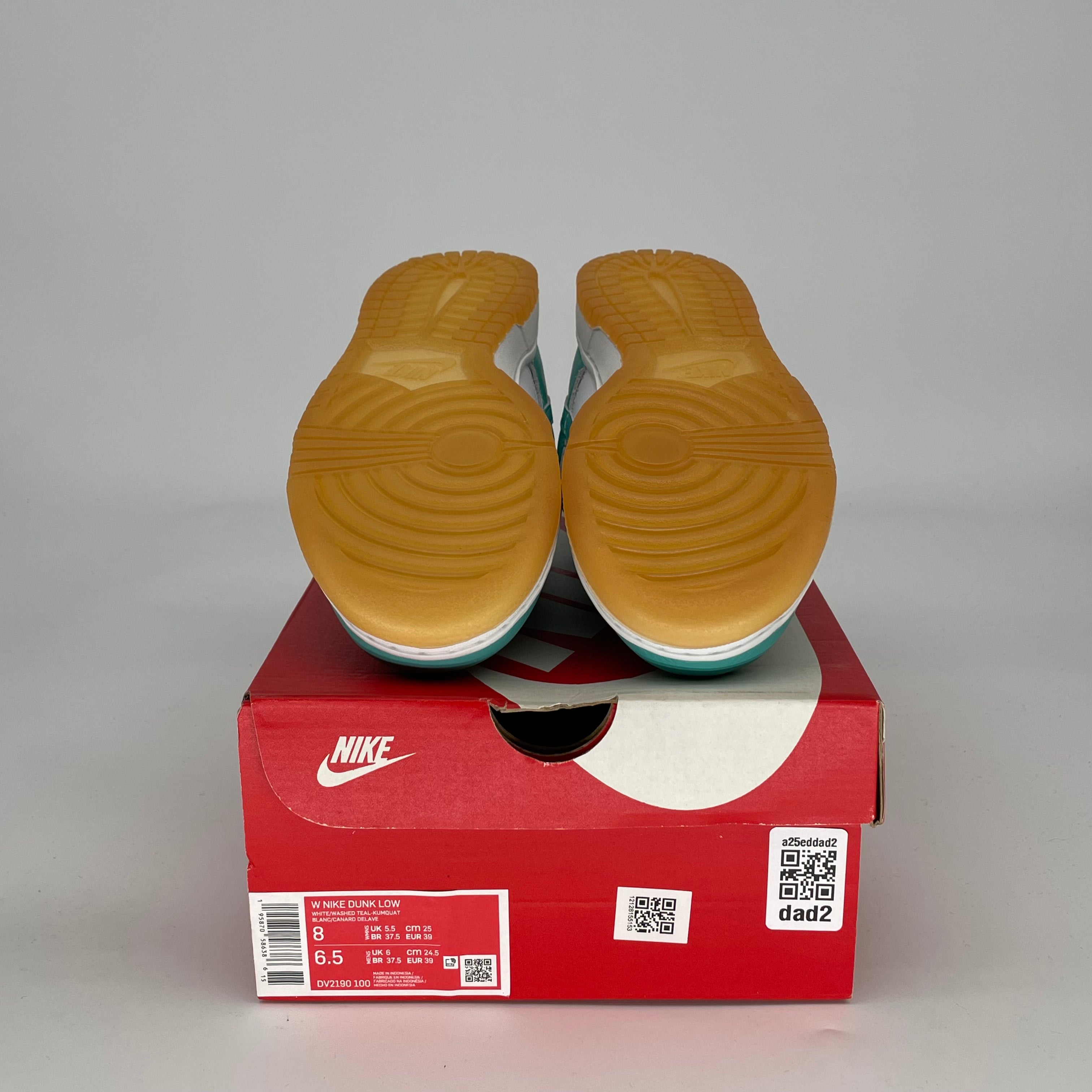 NIKE DUNK LOW TEAL ZEAL W SIZE 6.5/8W DV2190-100