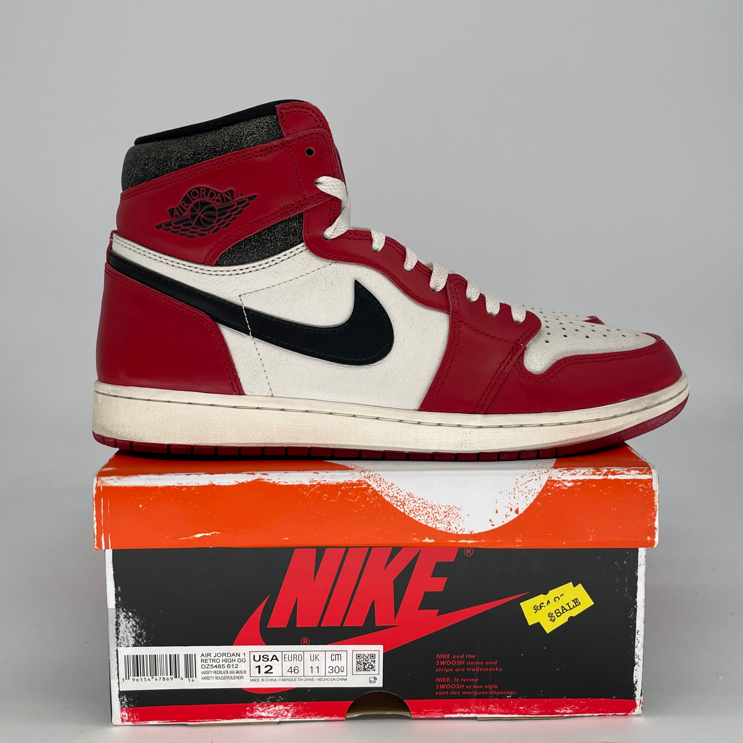 AIR JORDAN 1 CHICAGO LOST AND FOUND DZ5485-612 SIZE 12/13.5W