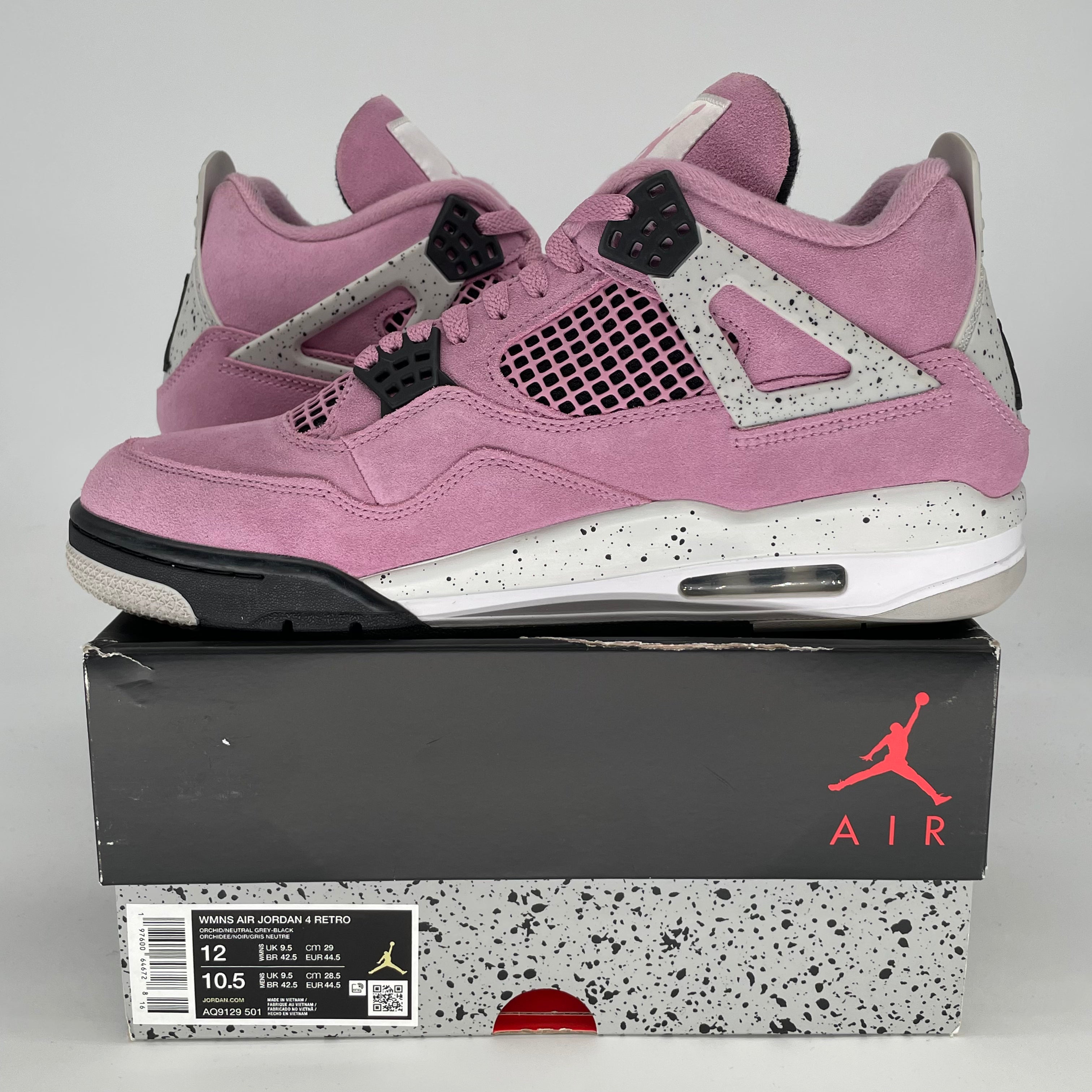 AIR JORDAN 4 ORCHID W AQ9129-501 SIZE 10.5/12W