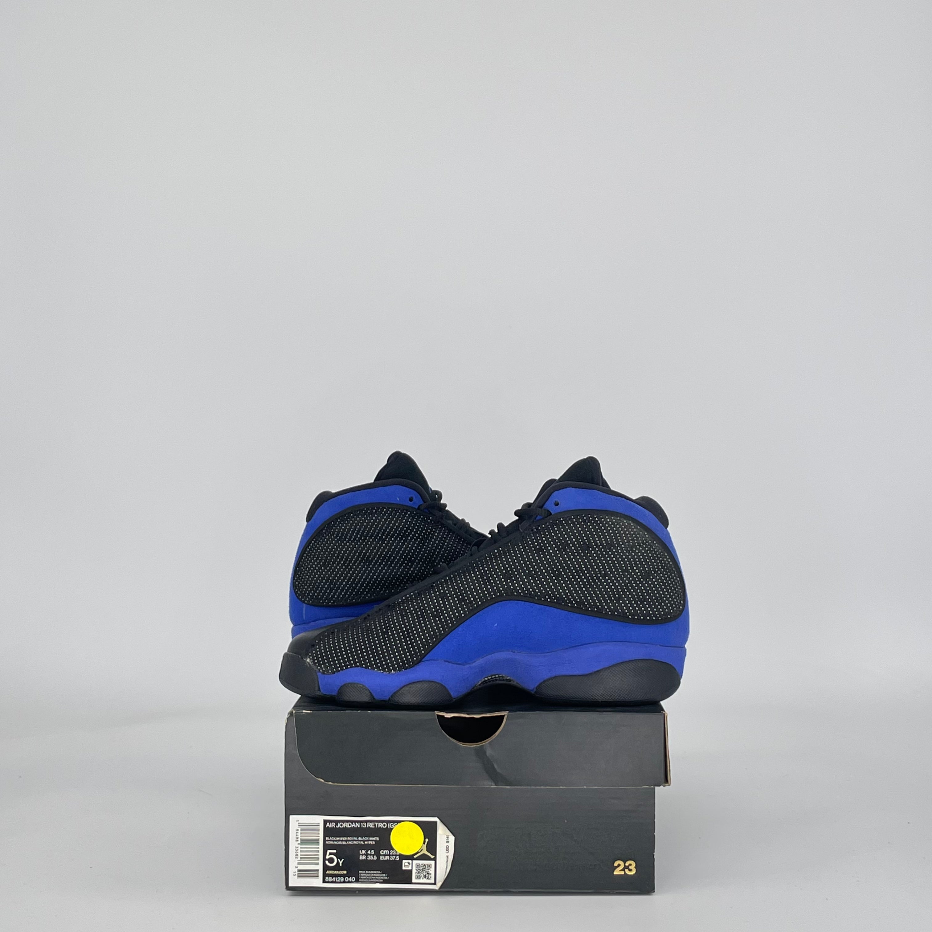 AIR JORDAN 13 BLACK HYPER ROYAL 884129-040 SIZE 5/6.5W GS