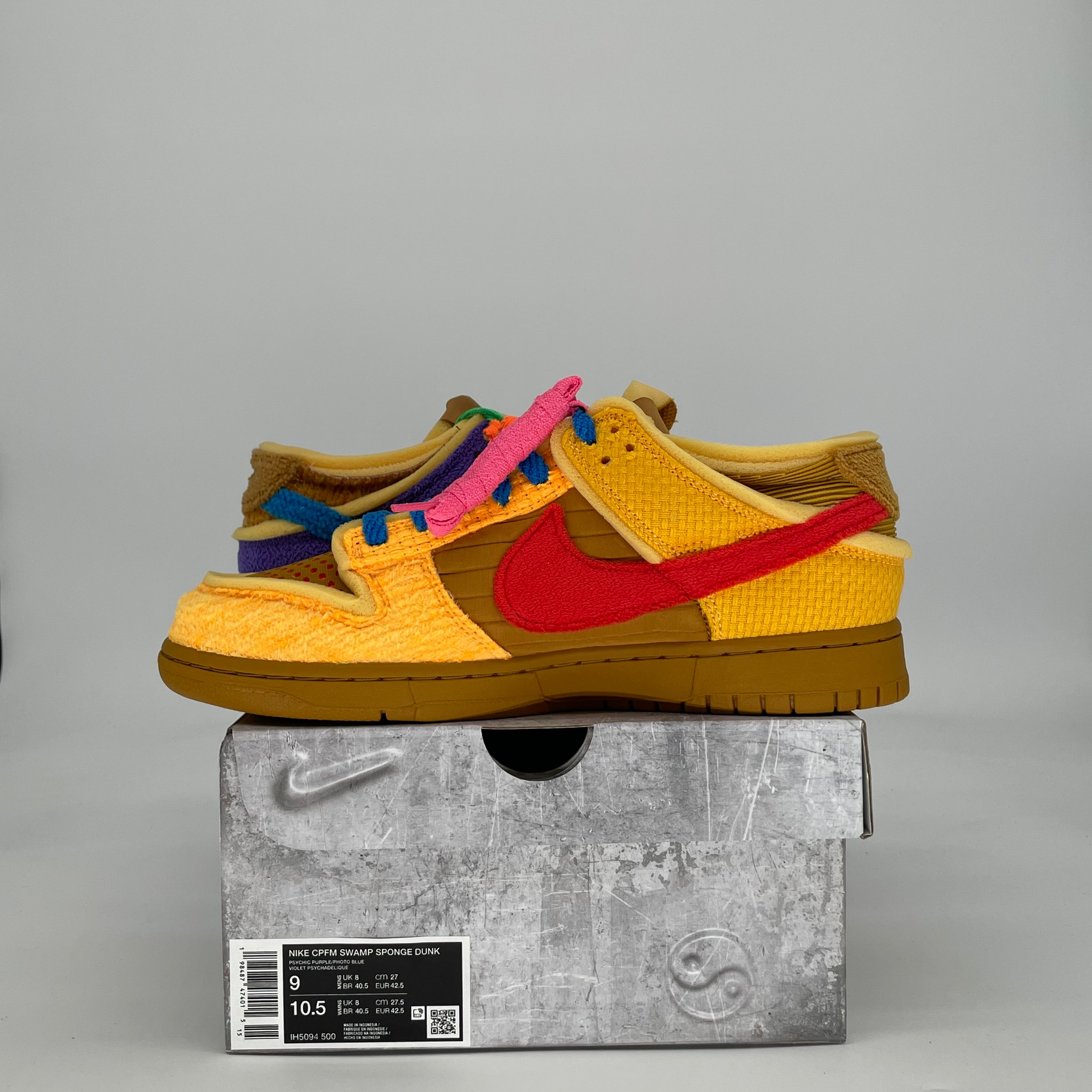 NIKE DUNK LOW CPFM SWAMP SPONGE PSYCHIC PURPLE IH5094-500 SIZE 9/10.5W