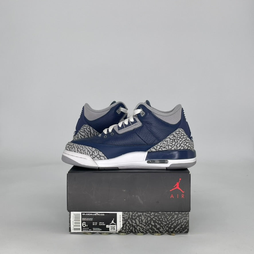 AIR JORDAN 3 GEORGETOWN (2021) 398614-401 SIZE 6/7.5W GS