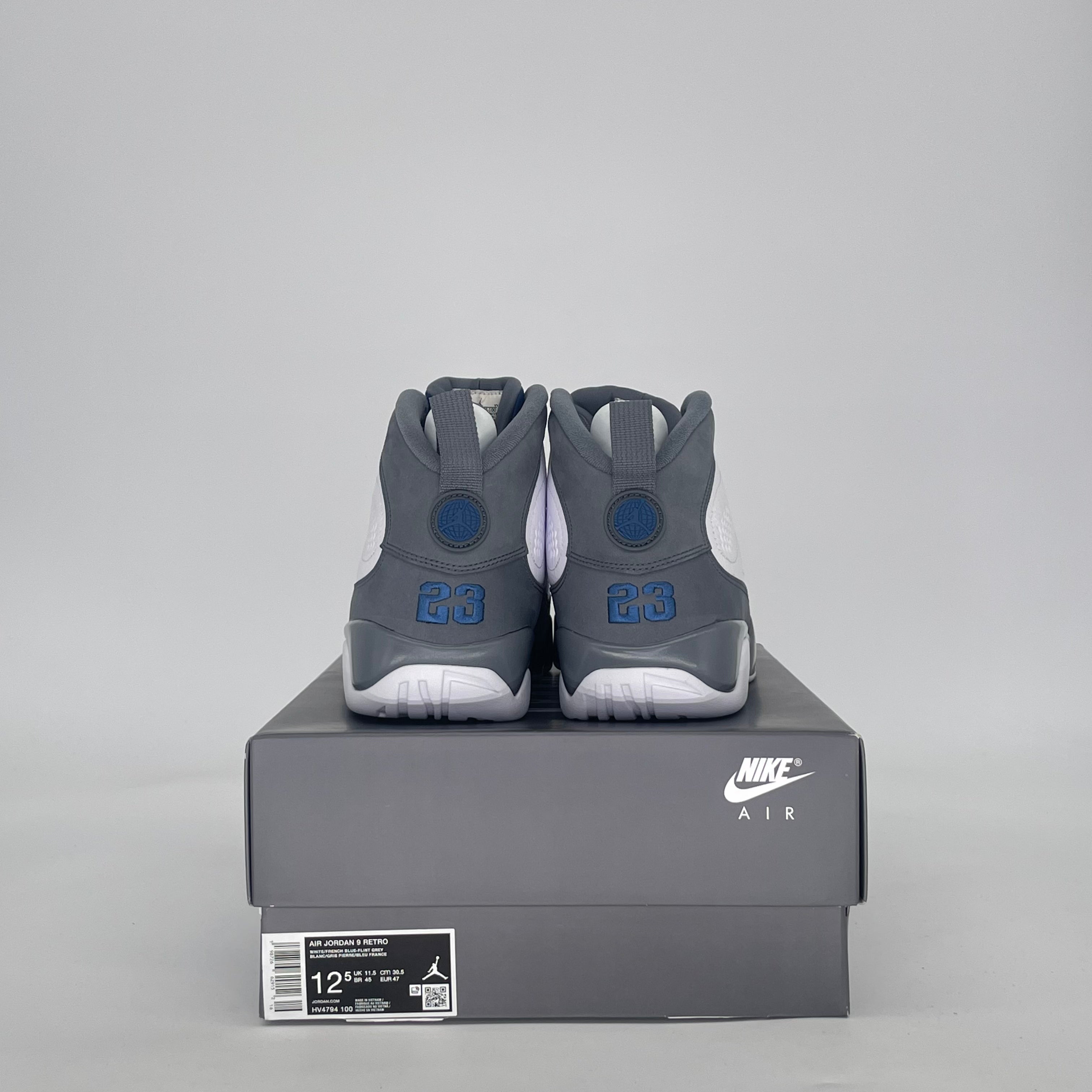AIR JORDAN 9 FLINT GREY FRENCH BLUE HV4794-100 SIZE 12.5/14W