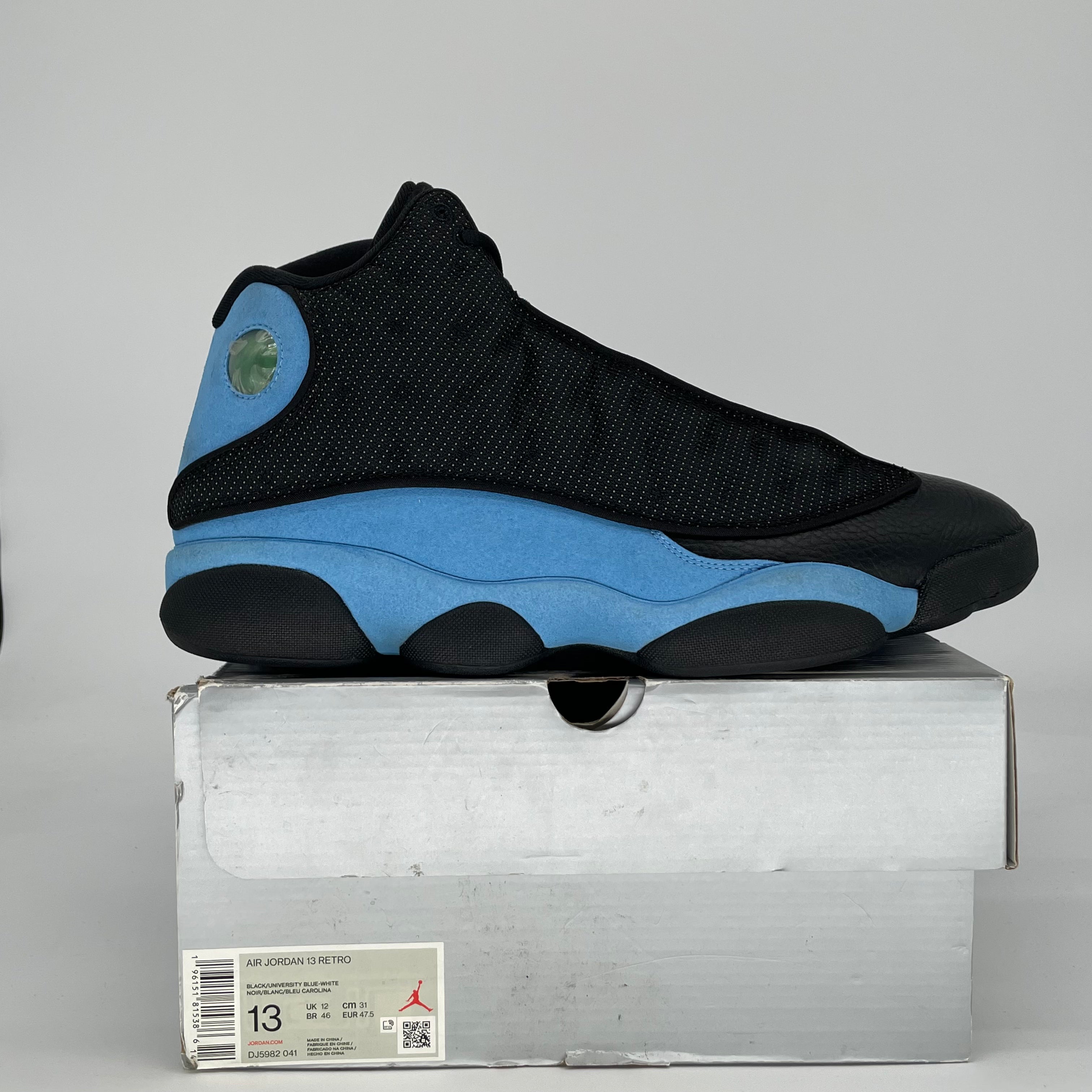 AIR JORDAN 13 BLACK UNIVERSITY BLUE DJ5982-041 SIZE 13/14.5W