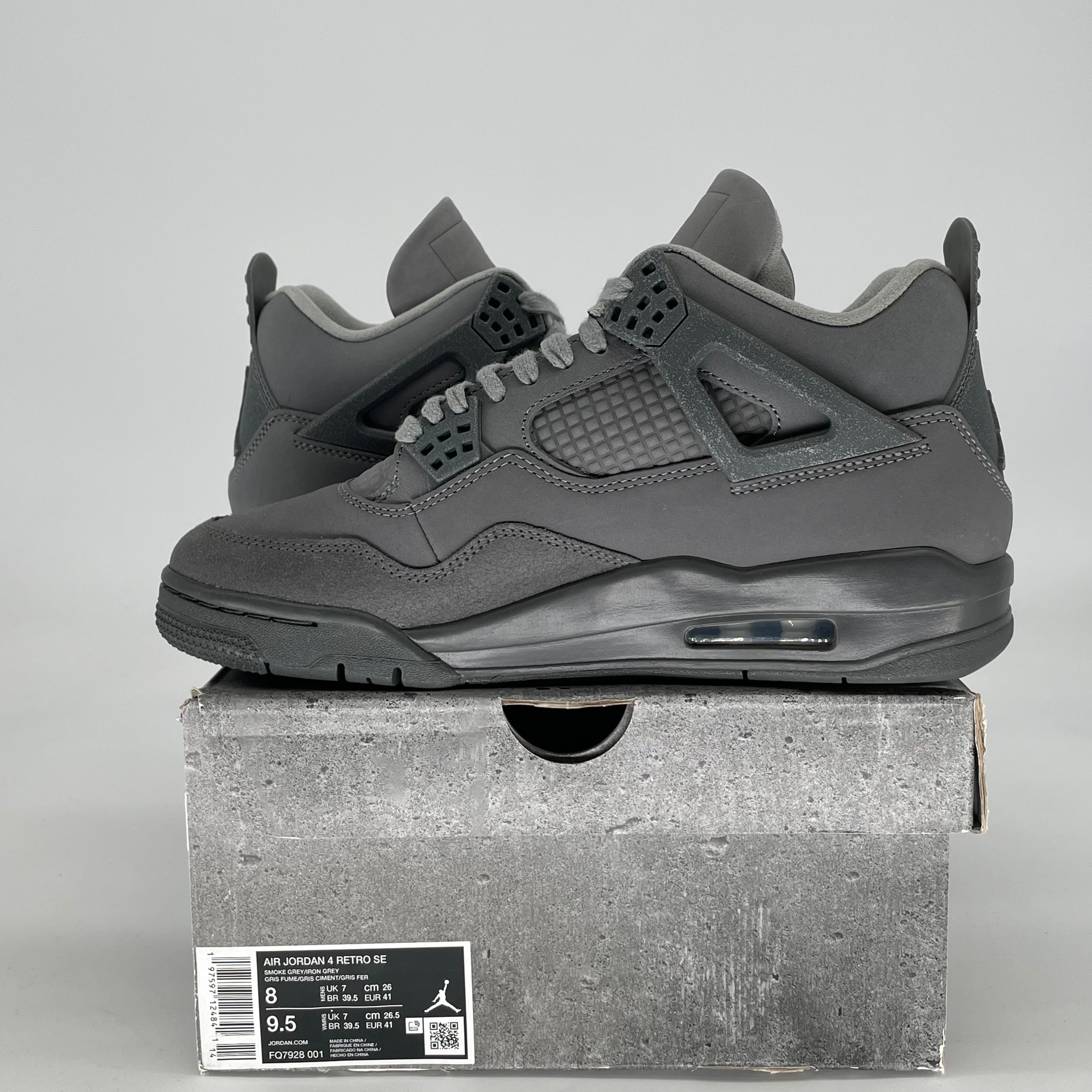 AIR JORDAN 4 WET CEMENT HM8965-001 SIZE 8/9.5W