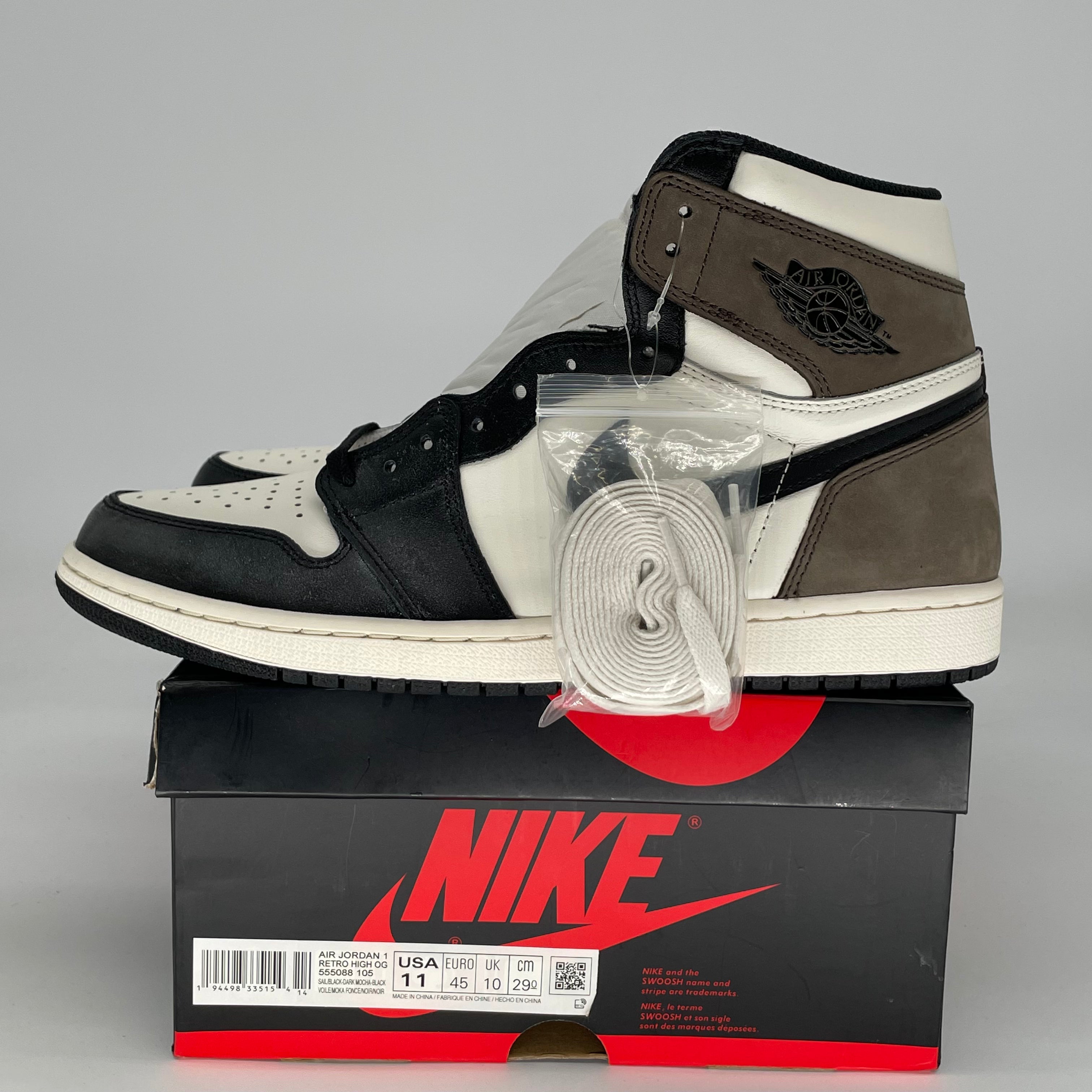 AIR JORDAN 1 MOCHA 555088-105 SIZE 11/12.5W