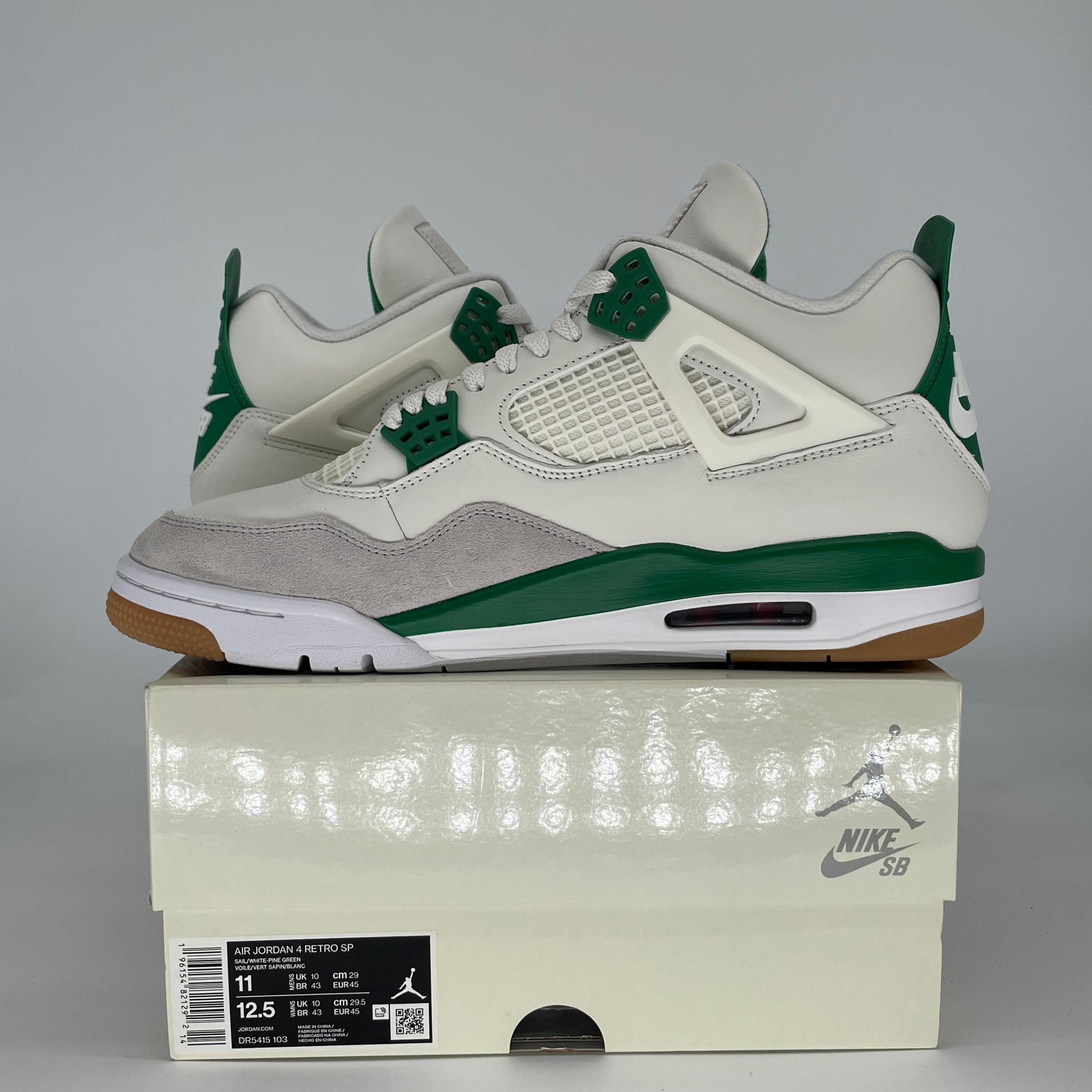AIR JORDAN 4 SB PINE GREEN DR5415-103 SIZE 11/12.5W