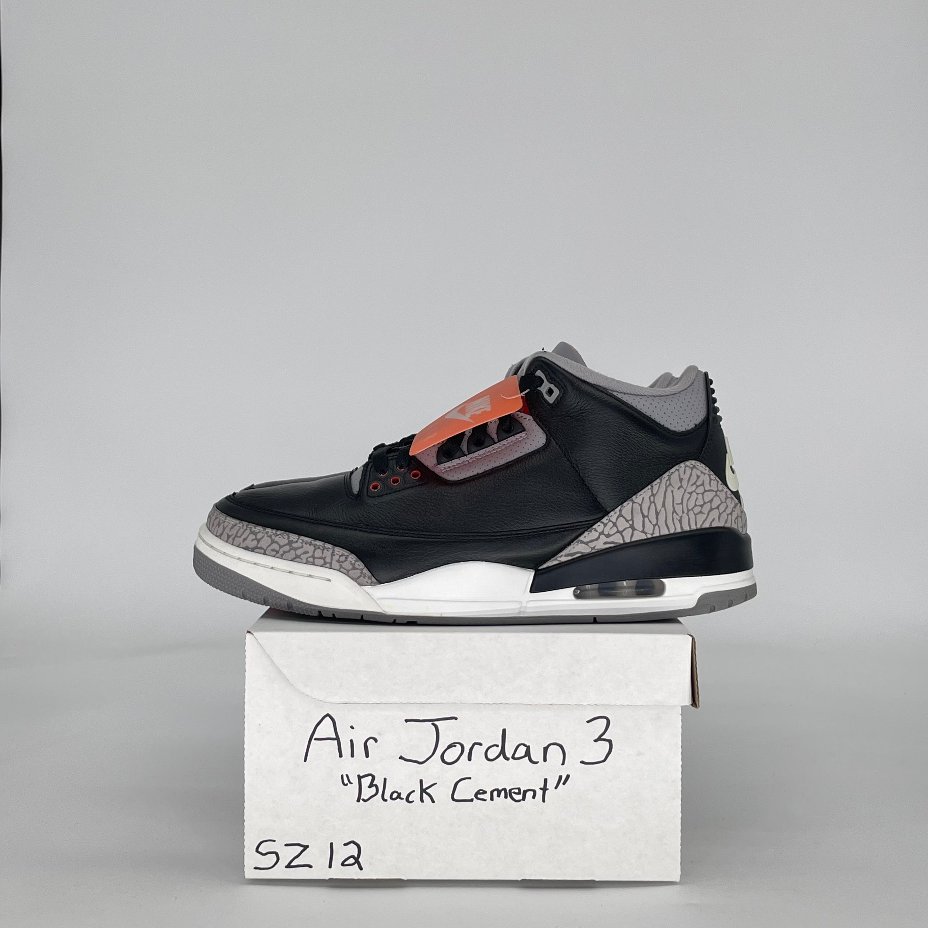 AIR JORDAN 3 BLACK CEMENT DN3707-010 SIZE 12/13.5W