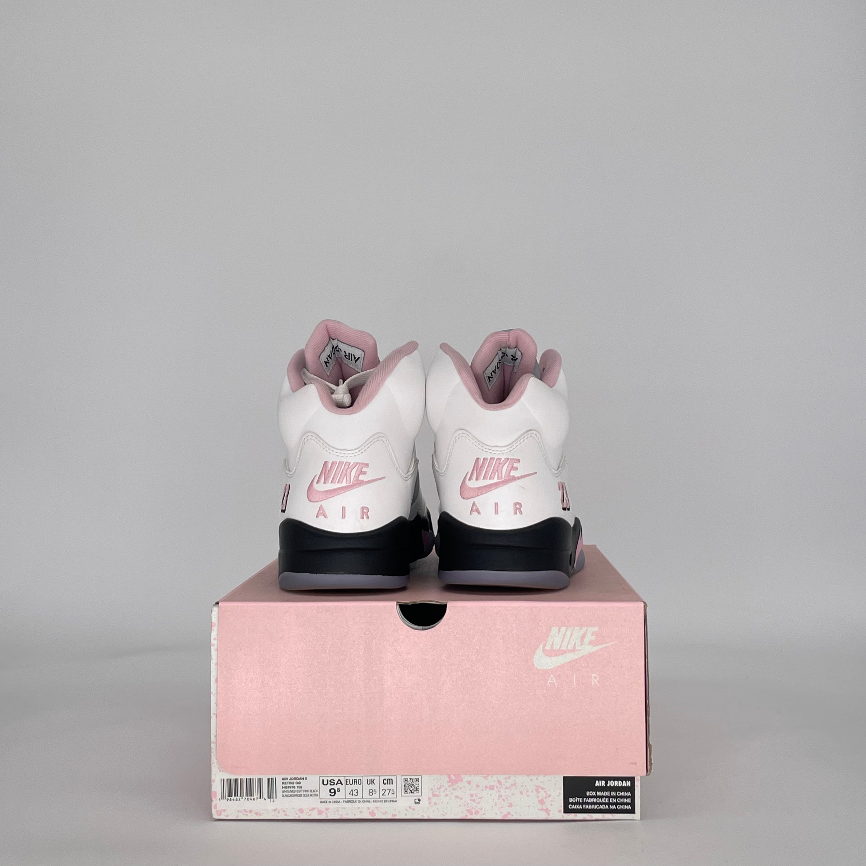 AIR JORDAN 5 MEDIUM SOFT PINK HQ7978-102 SIZE 9.5/11W