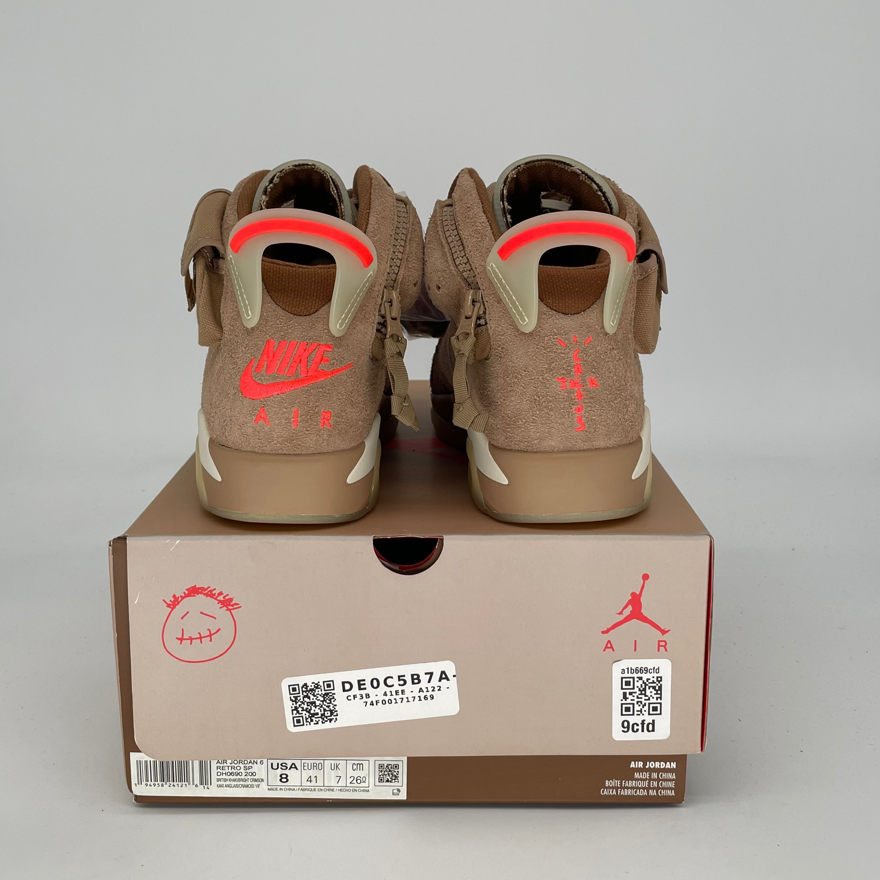 AIR JORDAN 6 TRAVIS SCOTT BRITISH KHAKI SIZE 8/9.5W DH0690-200