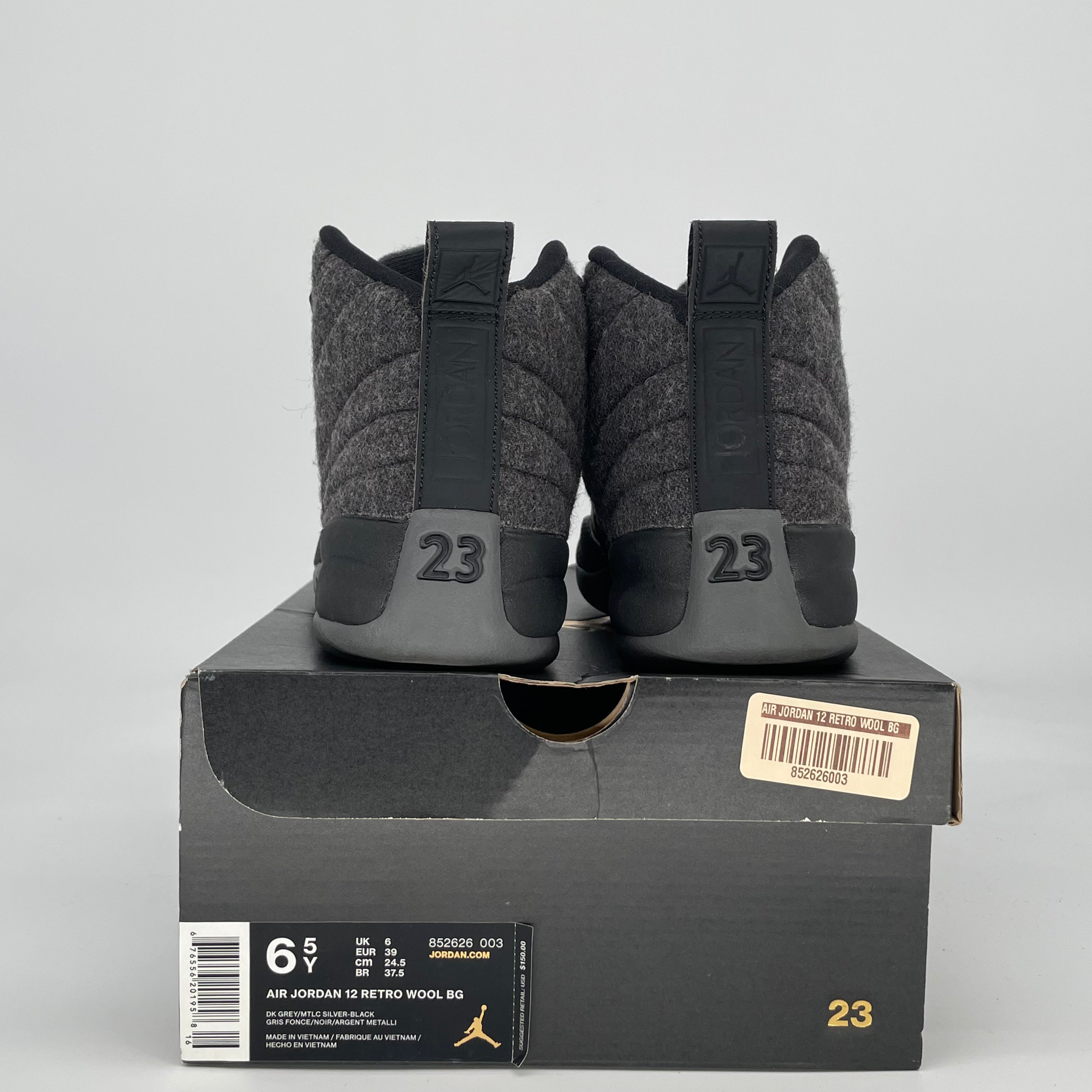 AIR JORDAN 12 WOOL 852626-003 SIZE 6.5/8W