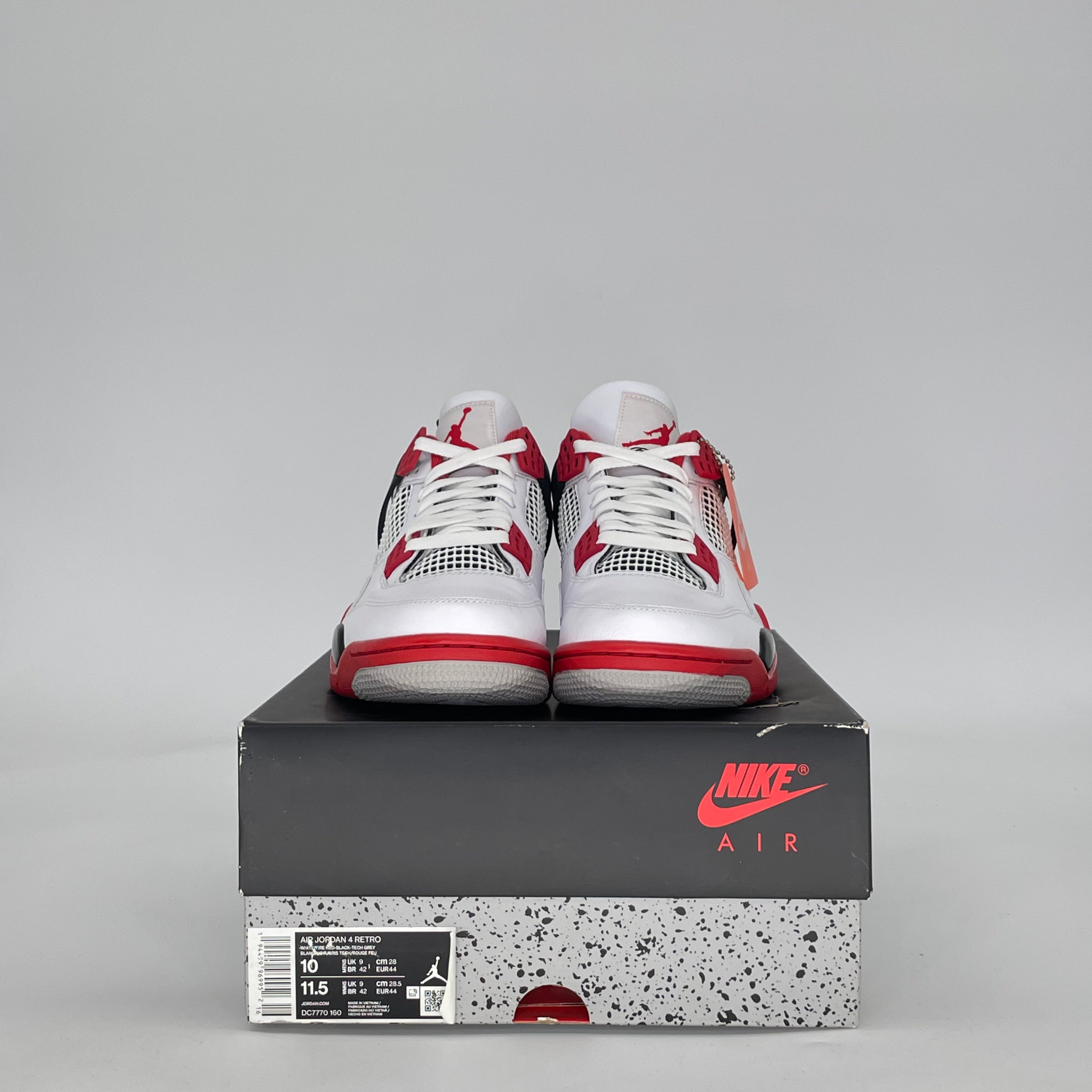 AIR JORDAN 4 FIRE RED (2020) DC7770-160 SIZE 10/11.5W
