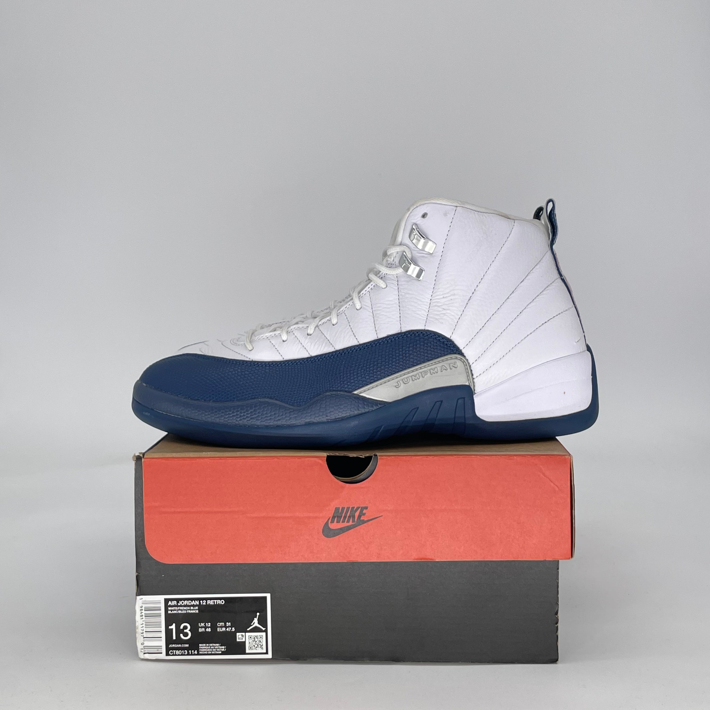 AIR JORDAN 12 FRENCH BLUE CT8013-114 SIZE 13/14.5W