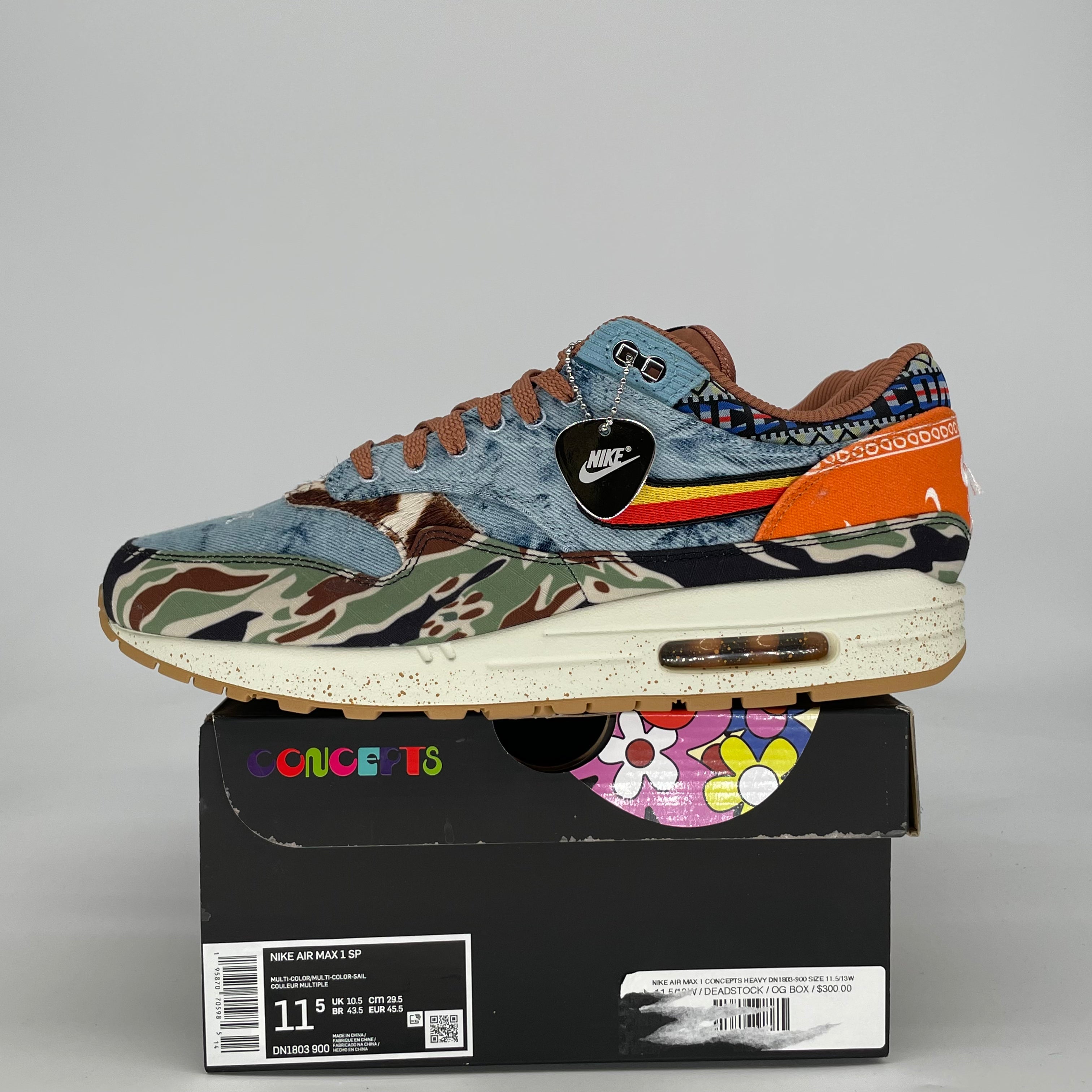 NIKE AIR MAX 1 CONCEPTS HEAVY DN1803-900 SIZE 11.5/13W