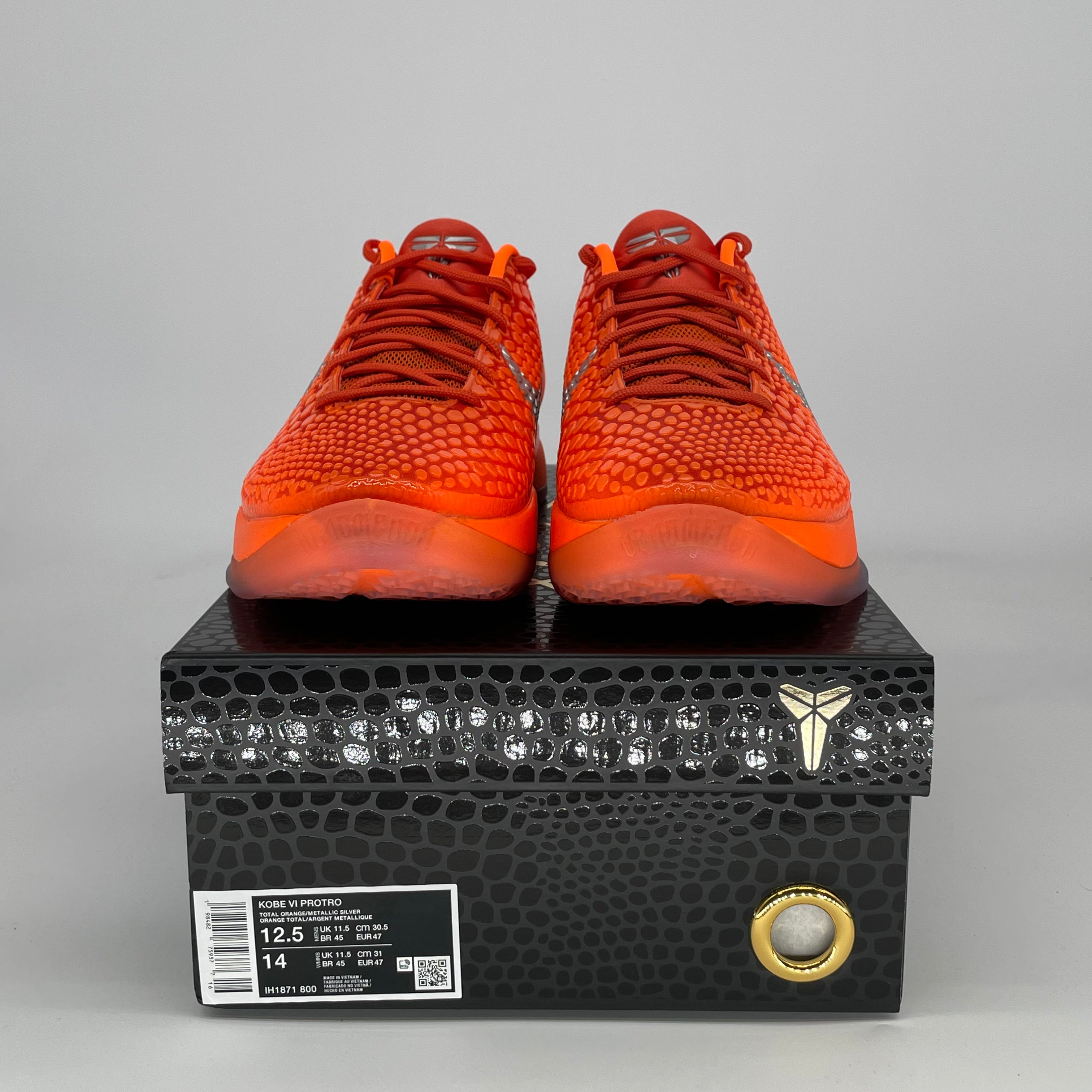 NIKE KOBE 6 PROTRO TOTAL ORANGE IH1871-800 SIZE 12.5/14W