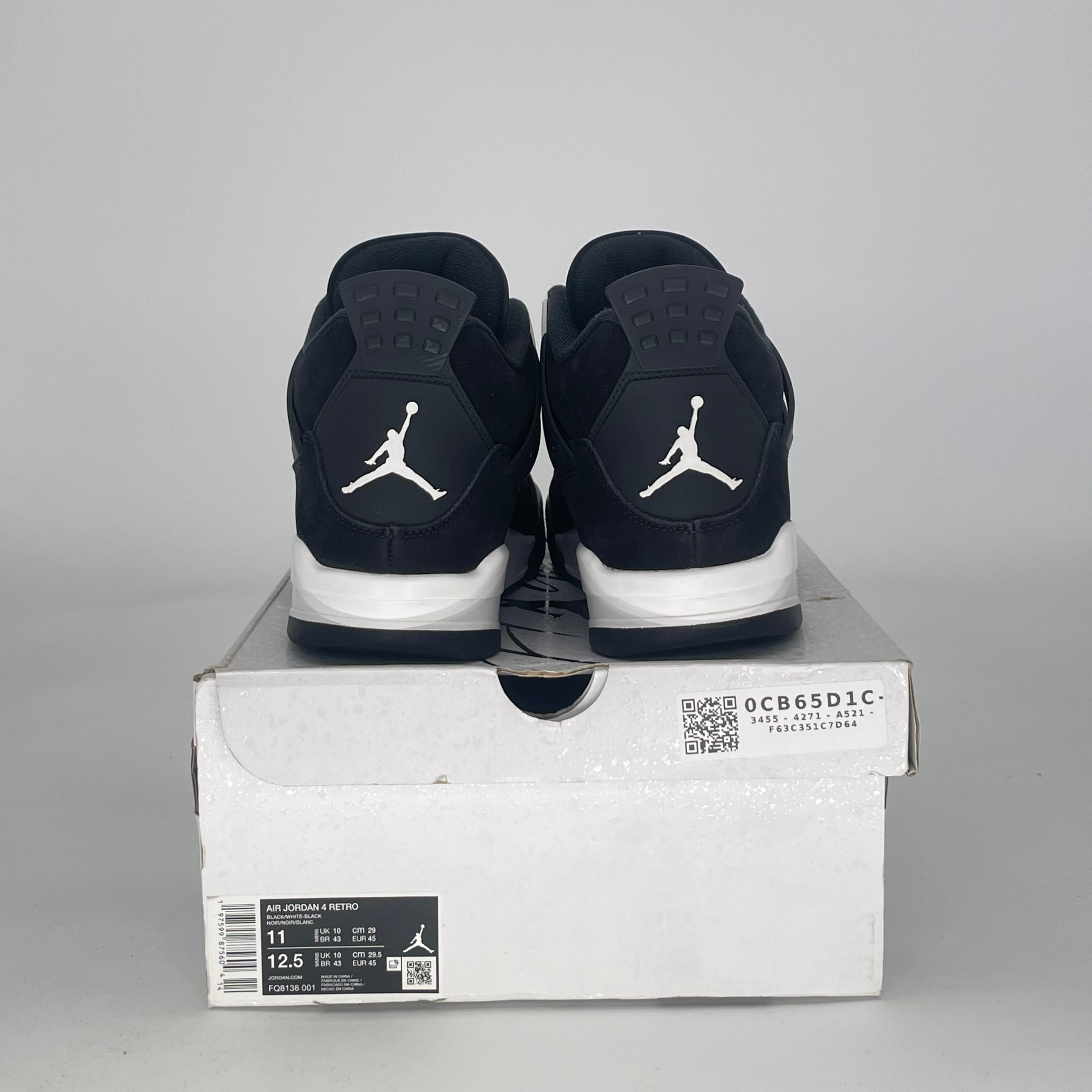 AIR JORDAN 4 WHITE THUNDER FQ8138-001 SIZE 11/12.5W