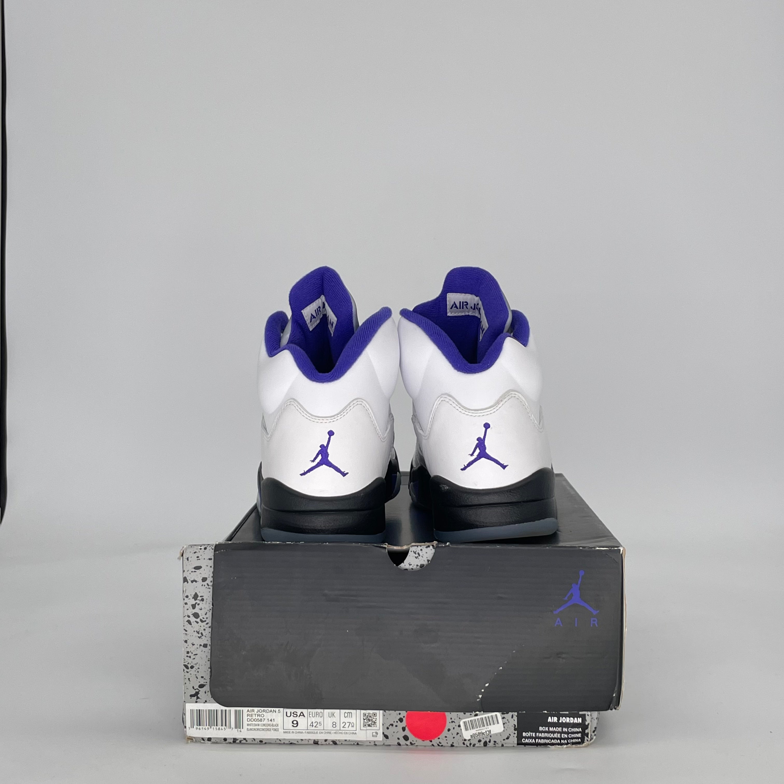 AIR JORDAN 5 DARK CONCORD DD0587-141 SIZE 9/10.5W