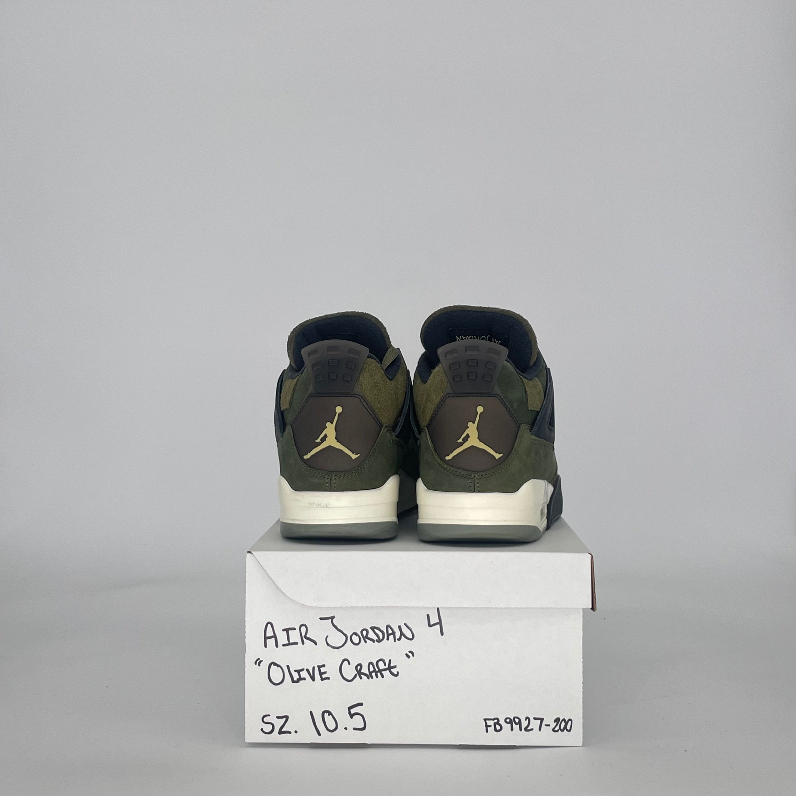 AIR JORDAN 4 CRAFT MEDIUM OLIVE FB9927-200 SIZE 10.5/12W