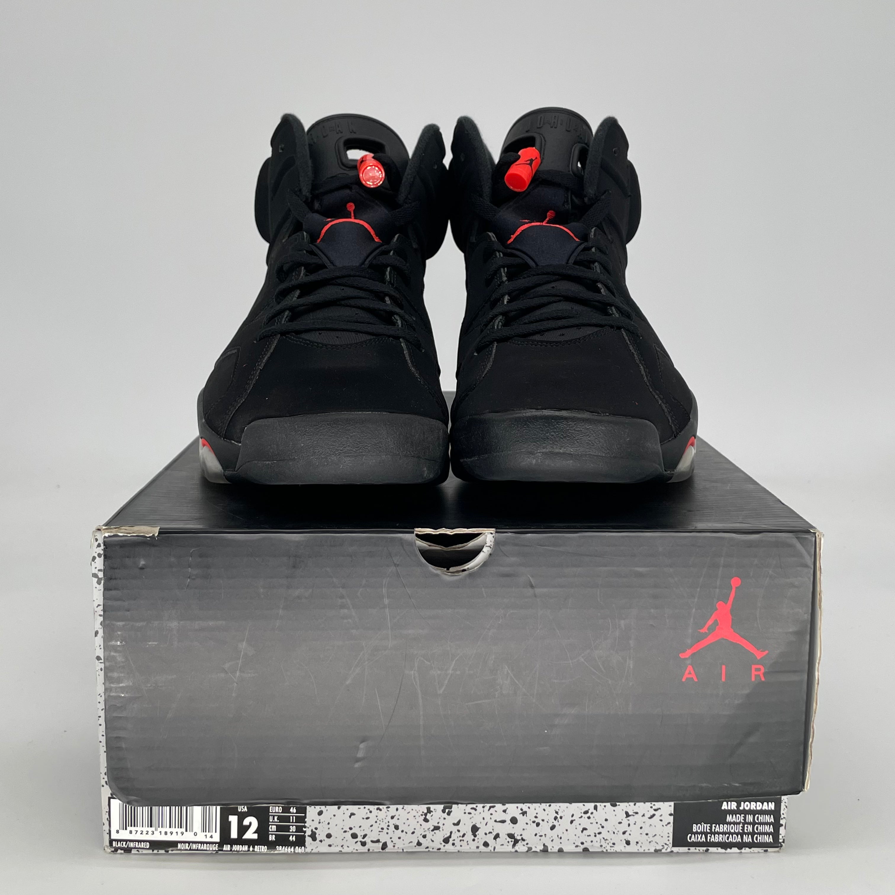 AIR JORDAN 6 BLACK INFRARED 384664-060 SIZE 12/13.5W